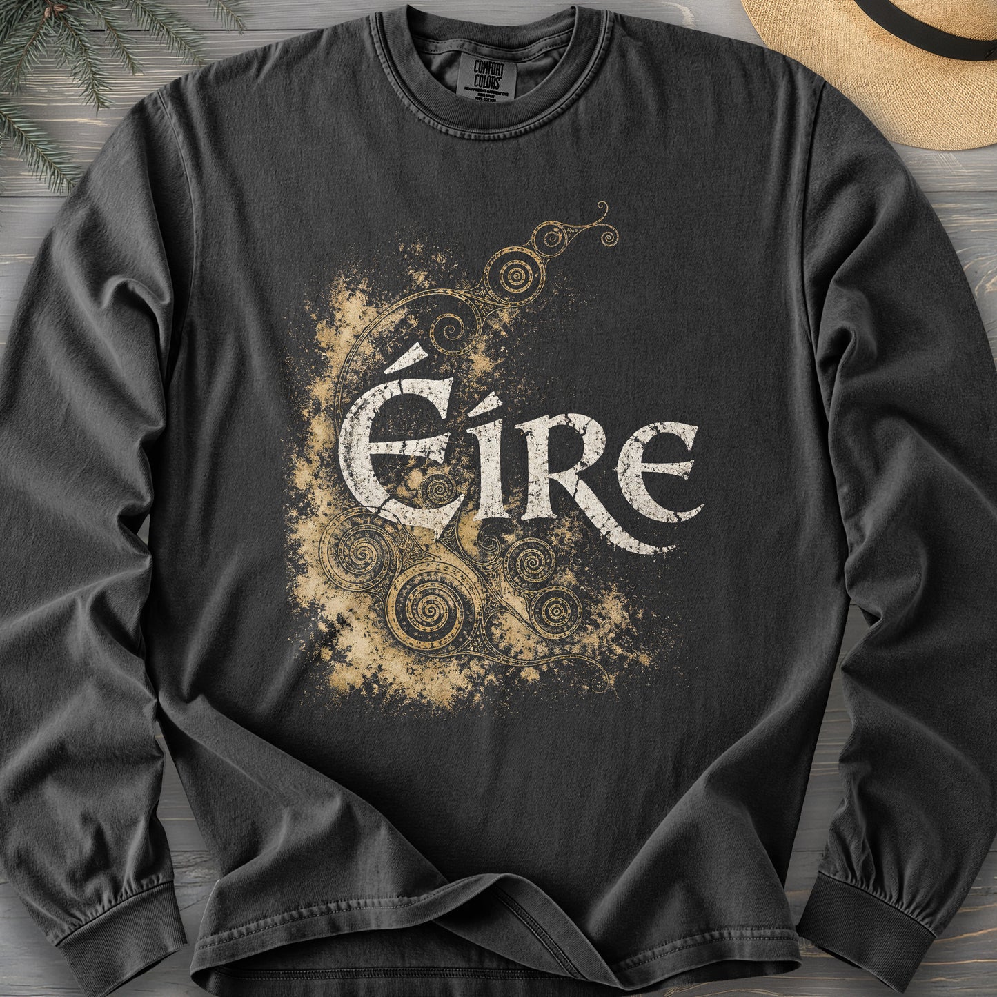 Éire Ancient Spirals Comfort Colors 6014 Long Sleeve