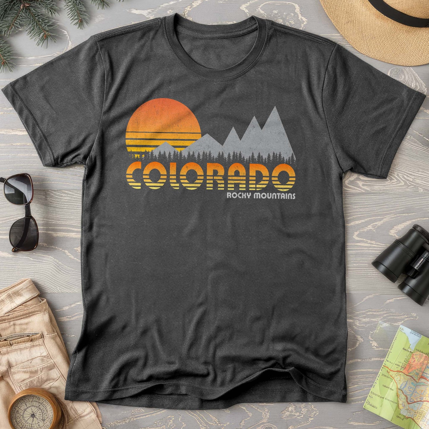 Colorado Rocky Mountains "80's Retro" Comfort Colors T-Shirt