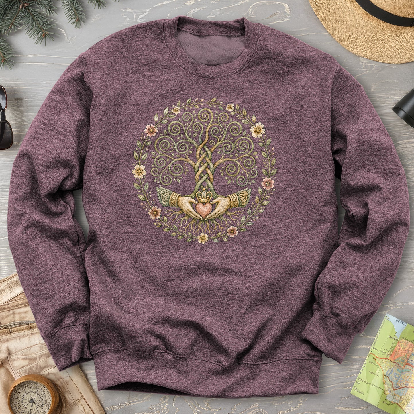 Claddagh Triskele Tree Sweatshirt
