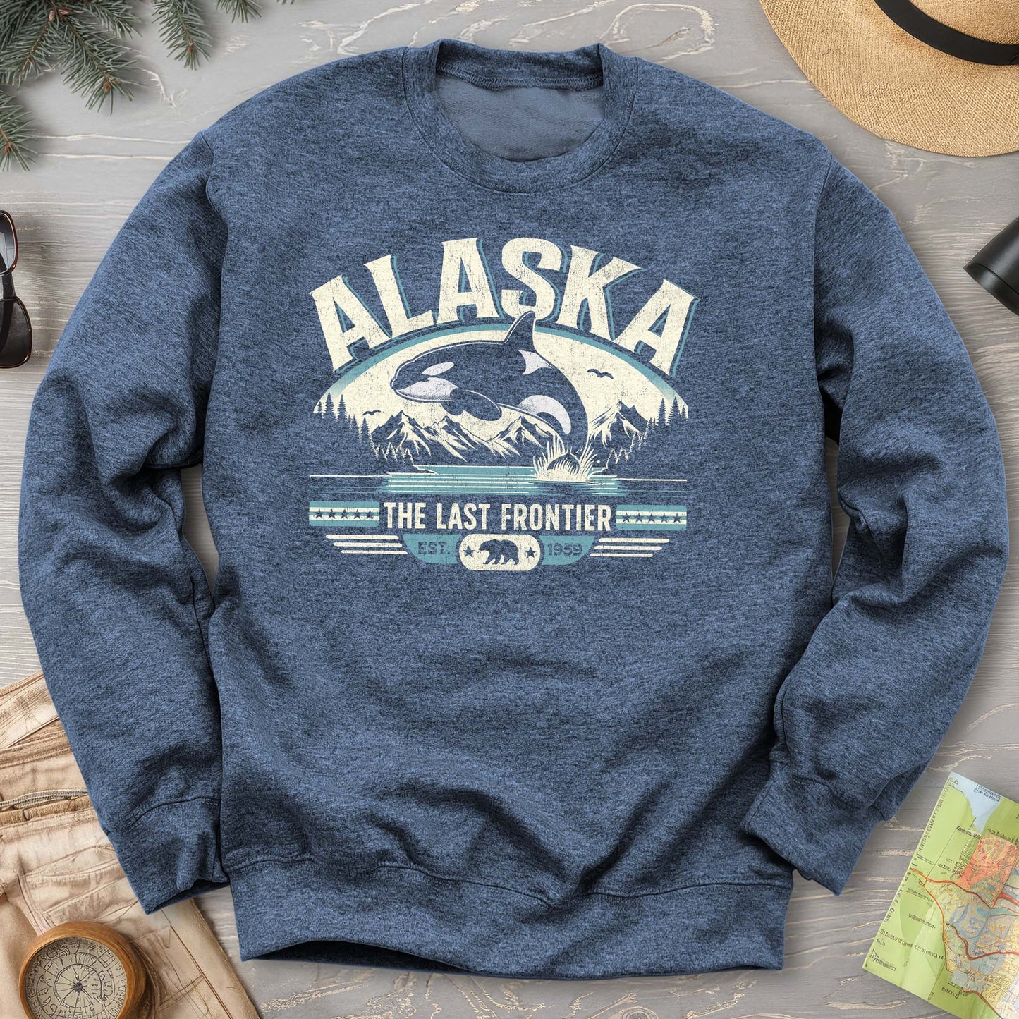 Alaska The Last Frontier "Orca" Sweatshirt