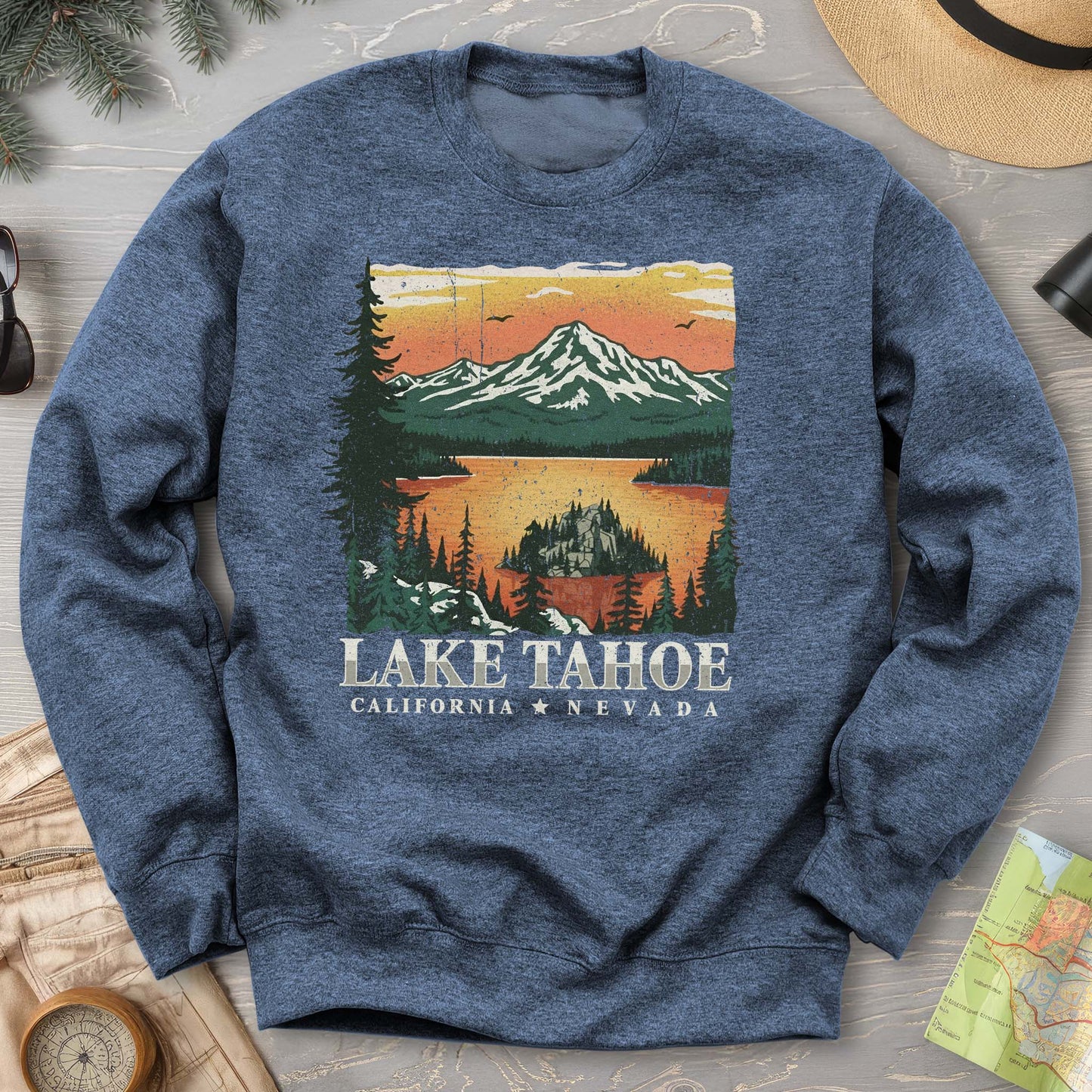 Lake Tahoe Emerald Bay Sunset Sweatshirt