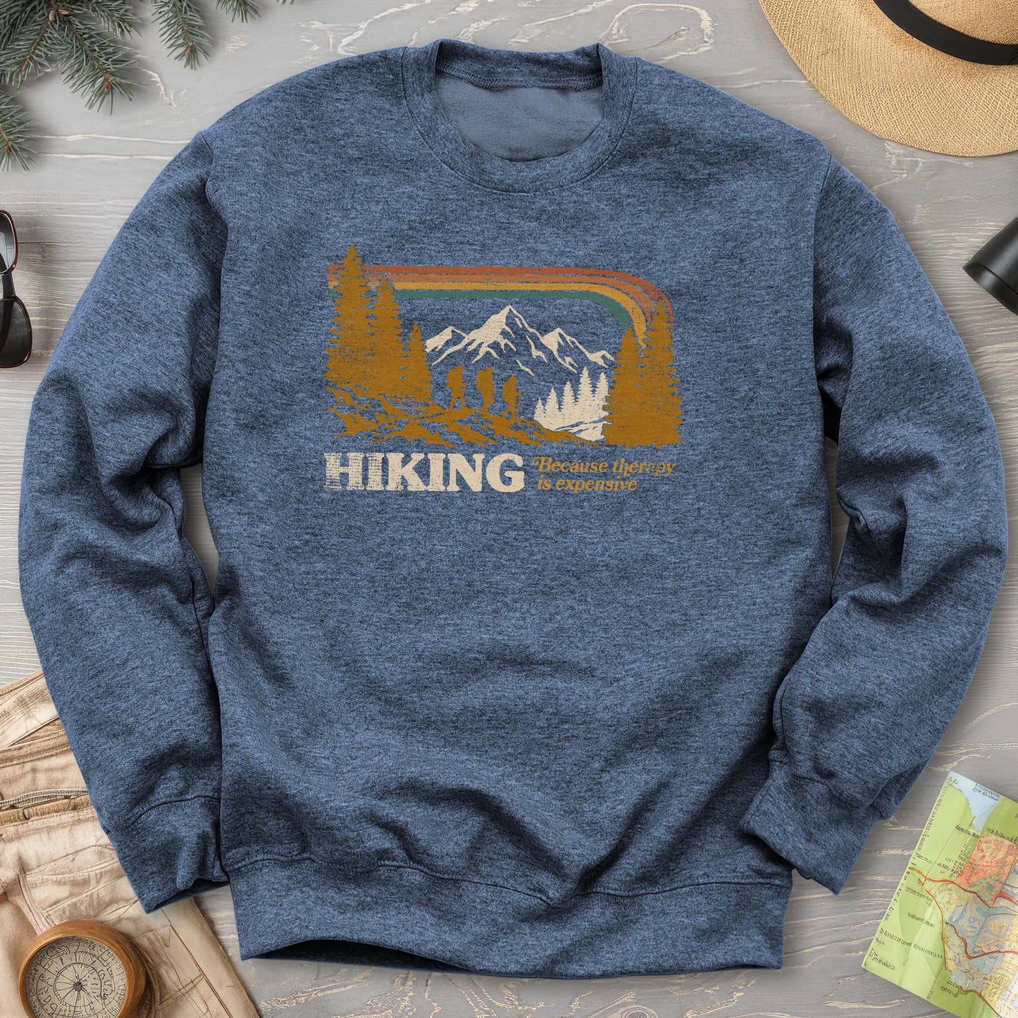 Hiking Retro Therapy Sweatshirt