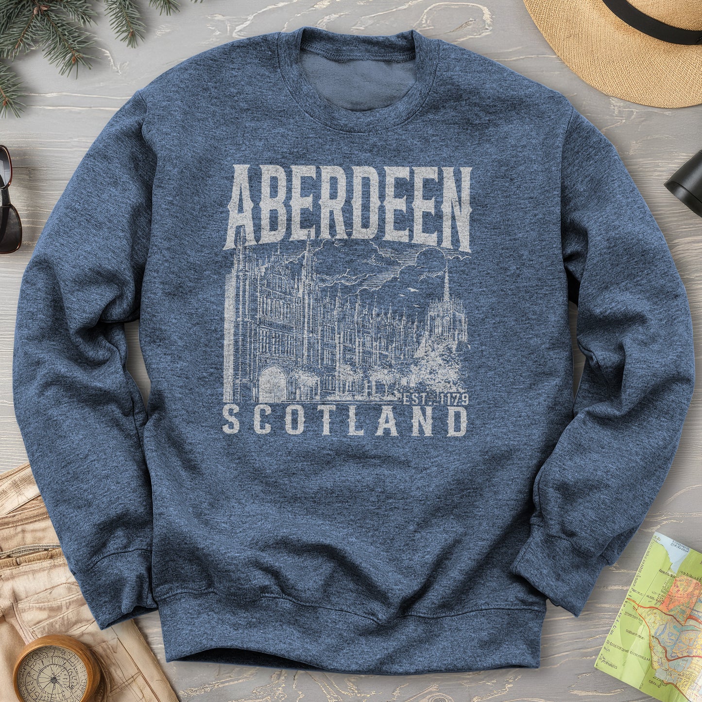 Aberdeen Scotland Sketch Sweatshirt