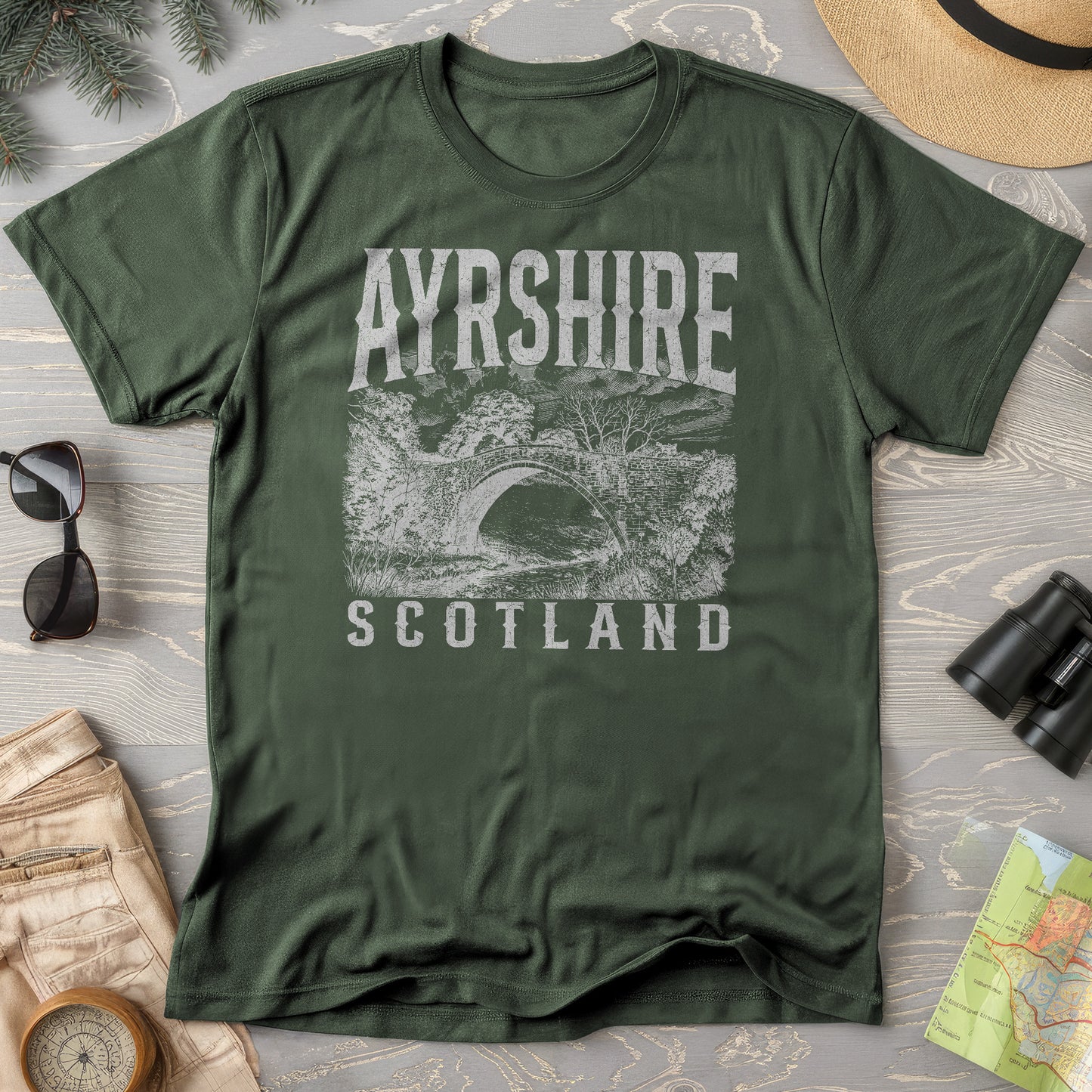 Ayrshire Scotland Sketch T-Shirt