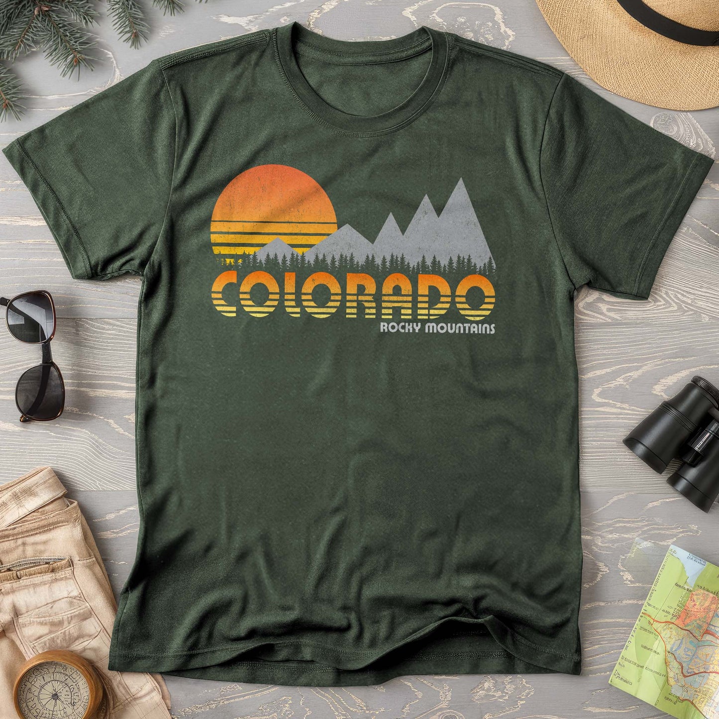 Colorado Rocky Mountains "80's Retro" Comfort Colors T-Shirt