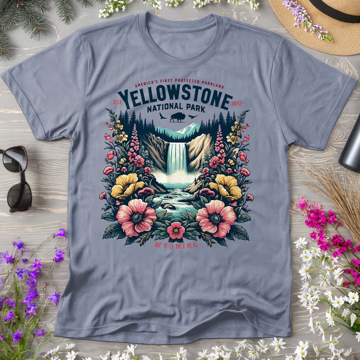 Yellowstone National Park "Wildflower" Comfort Colors T-Shirt