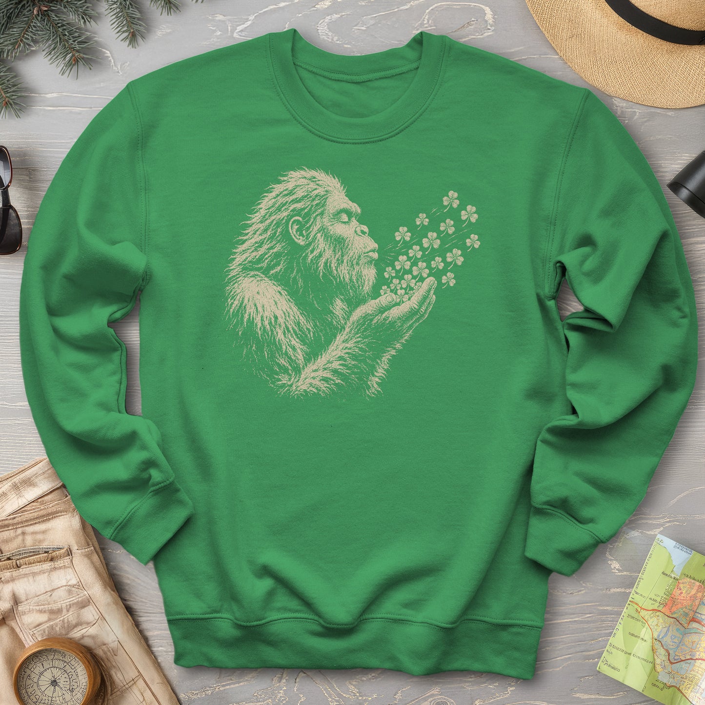 Bigfoot Shamrocks Sweatshirt