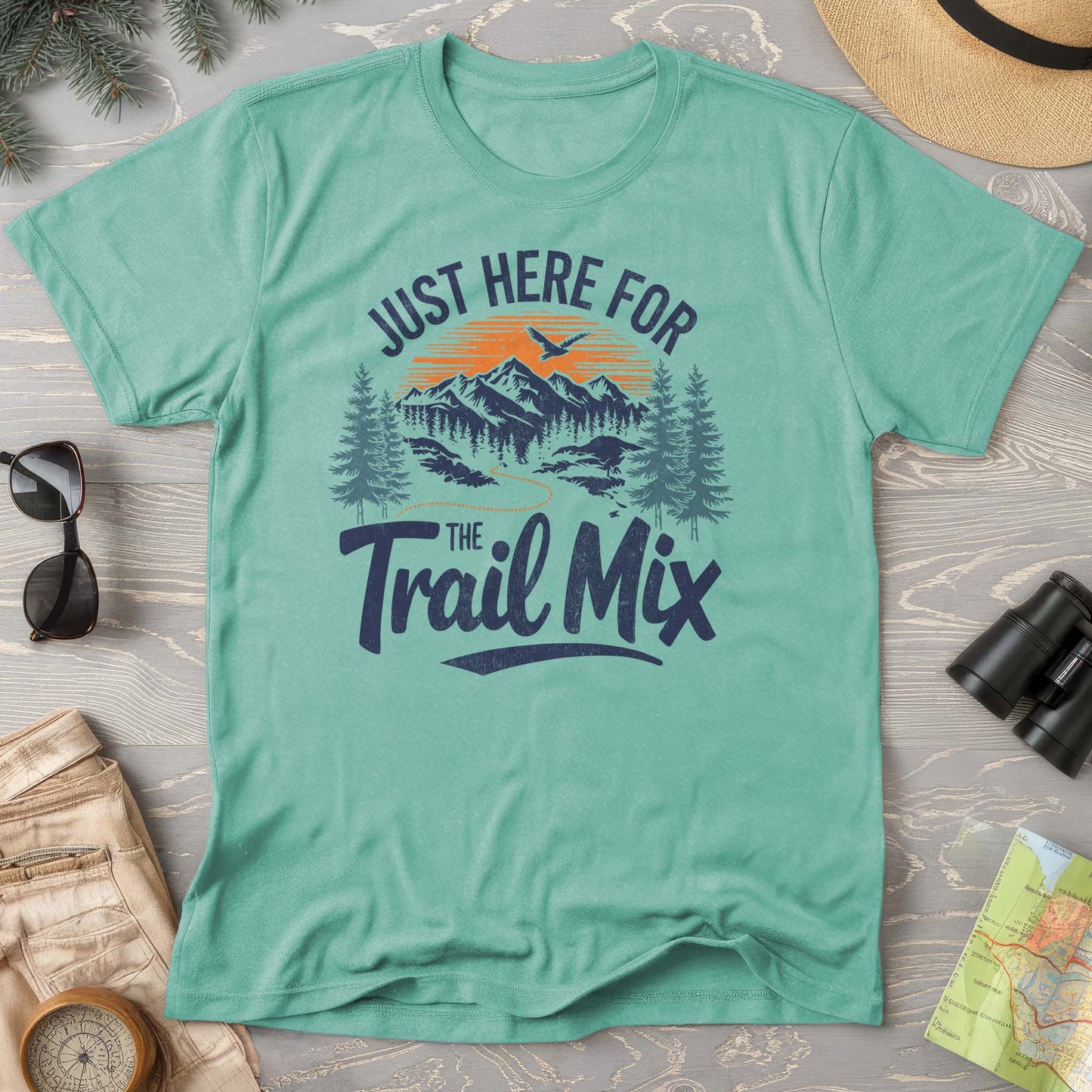 Hiking T-Shirt: Just Here for the Trail Mix