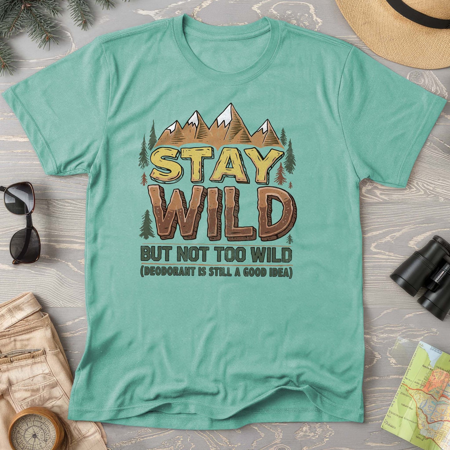 Stay Wild Funny Hiking Comfort Colors T-Shirt