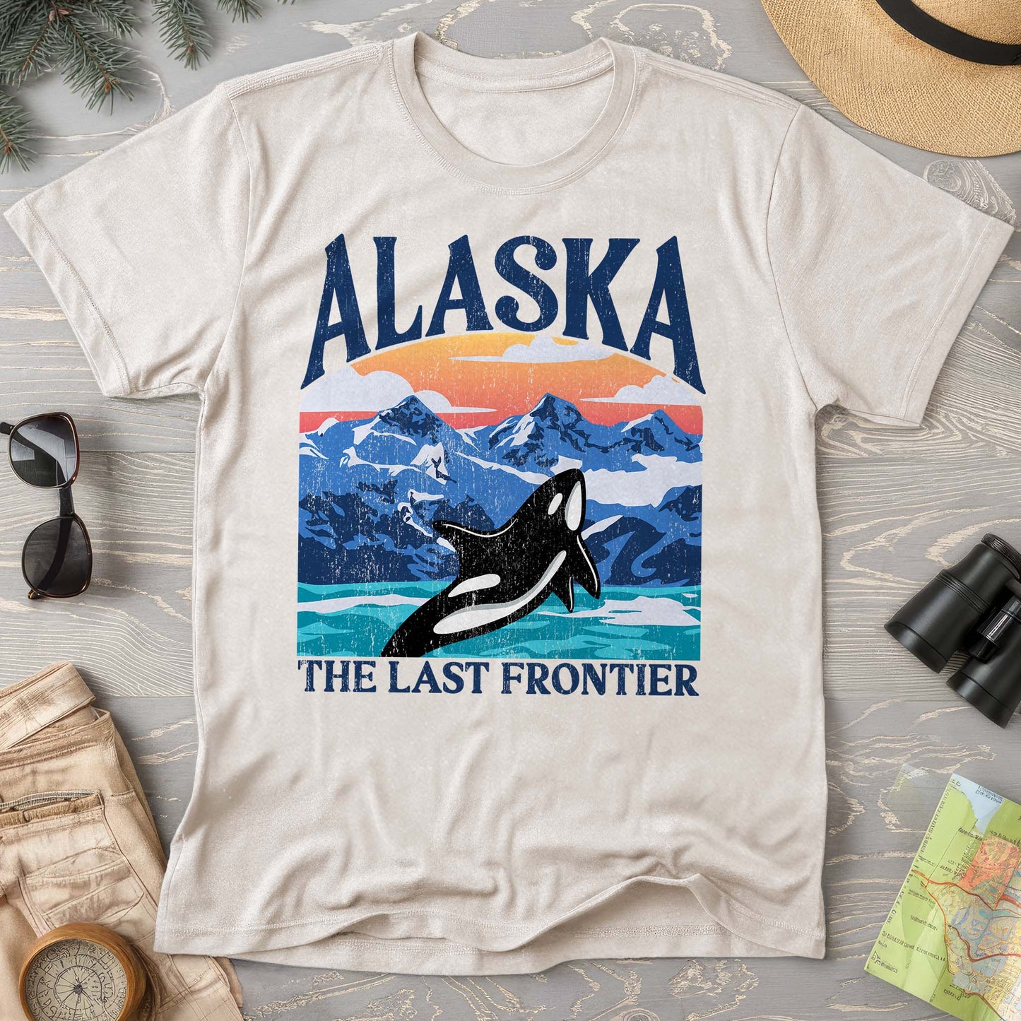 Alaska The Last Frontier "Big and Bold" State T-Shirt