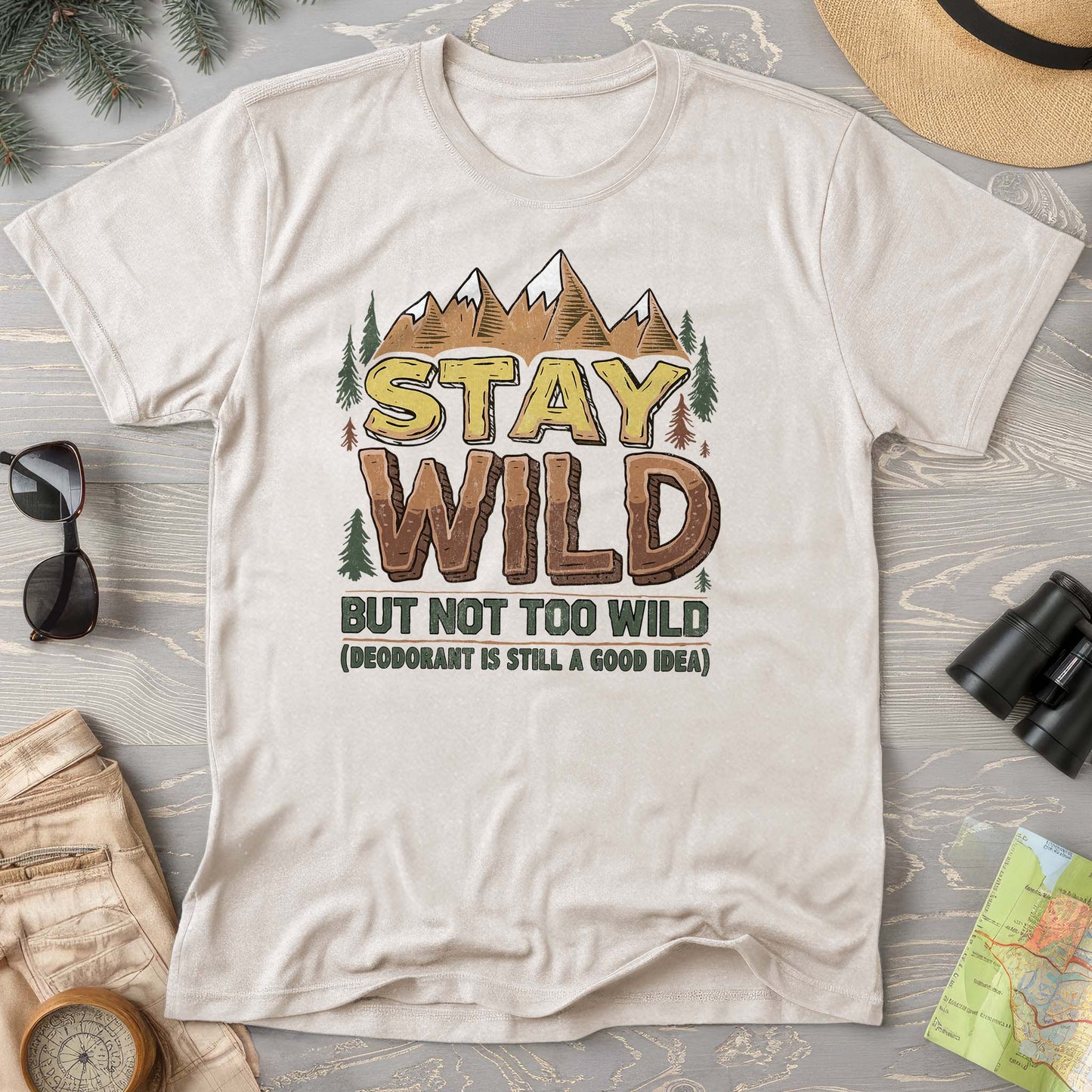 Stay Wild Funny Hiking Comfort Colors T-Shirt