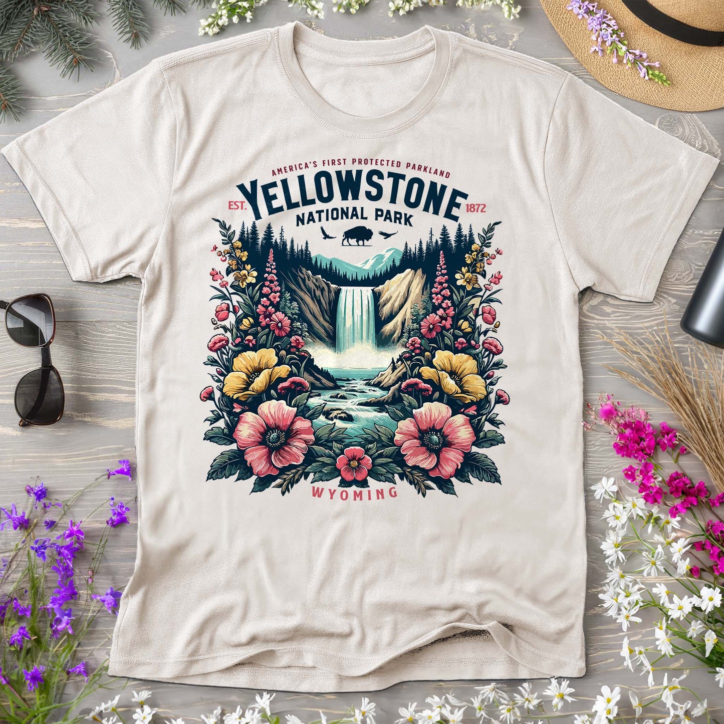 Yellowstone National Park "Wildflower" Comfort Colors T-Shirt