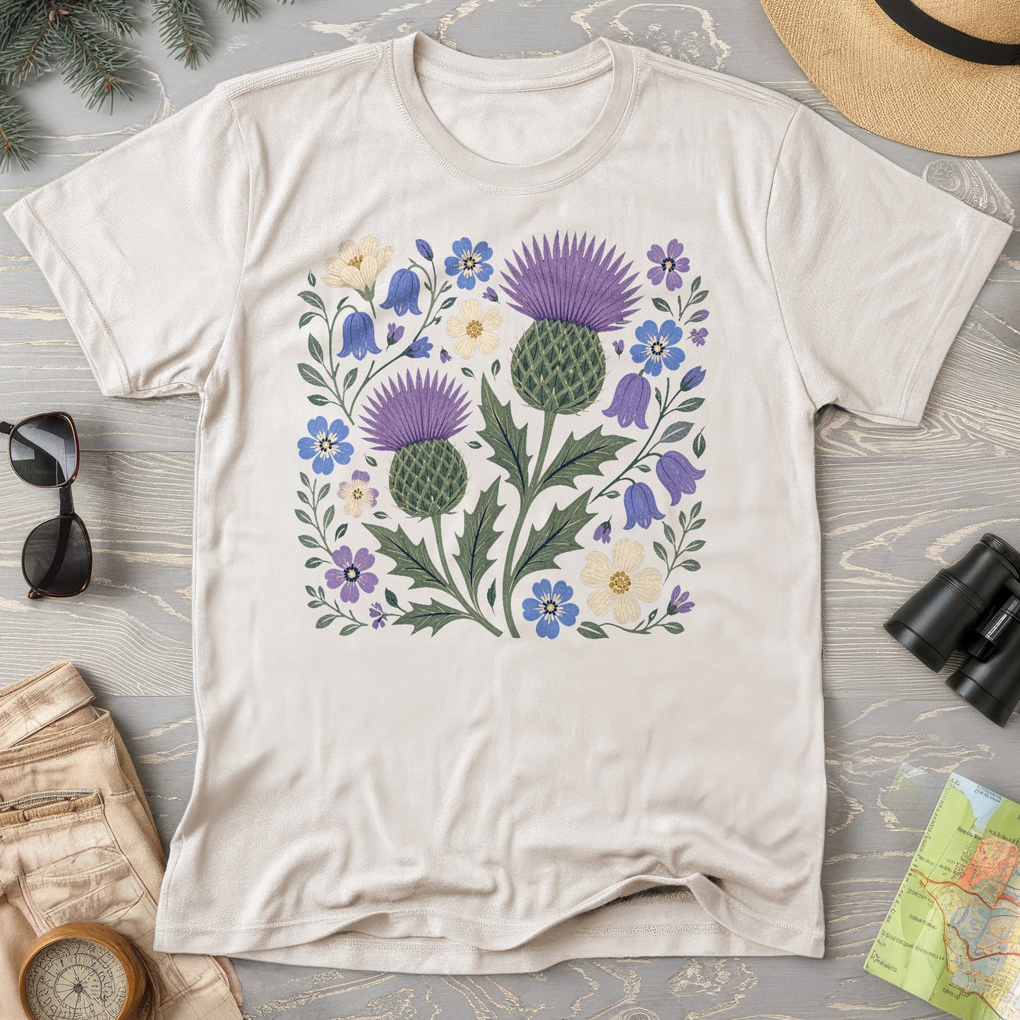 Scottish Thistle Floral T-Shirt