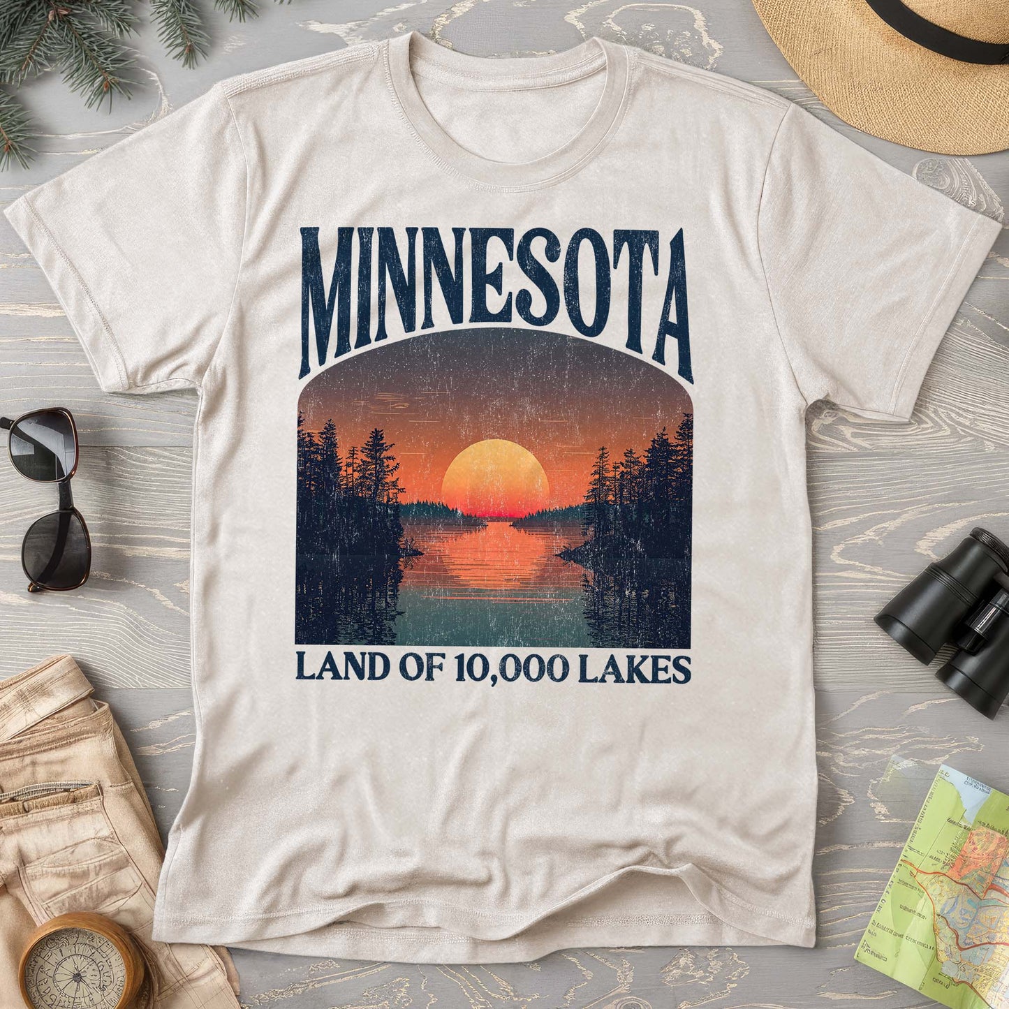 Minnesota 10000 Lakes "Big and Bold" State T-Shirt