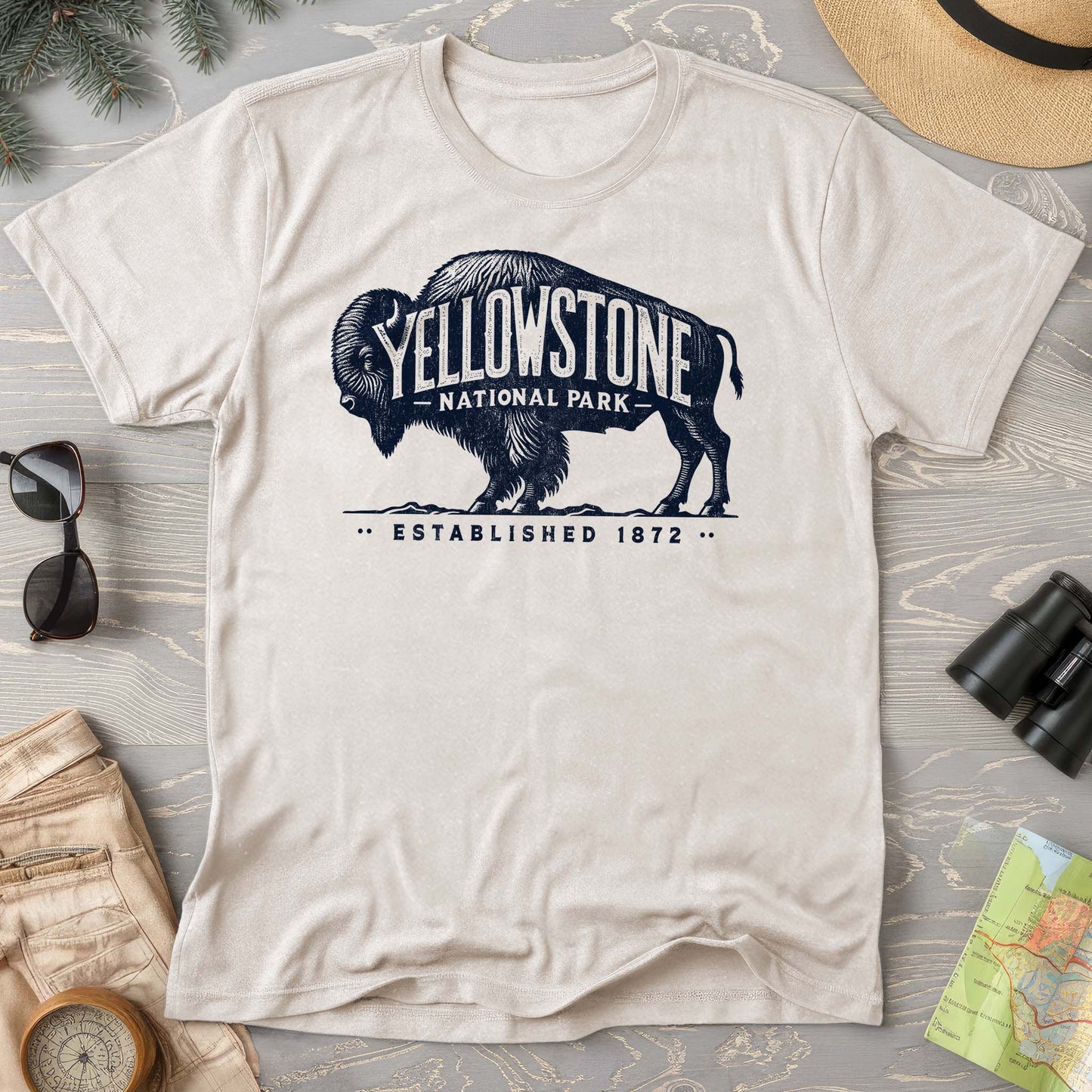 Yellowstone National Park "Vintage Buffalo" T-Shirt