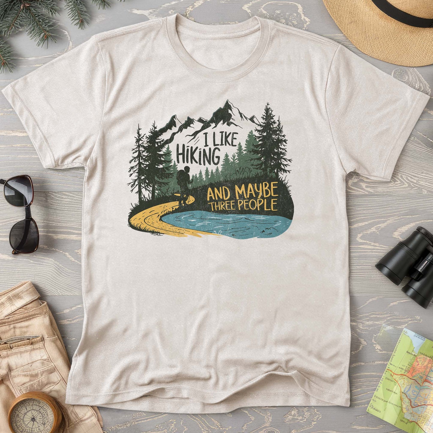 I Like Hiking and Maybe 3 People T-Shirt