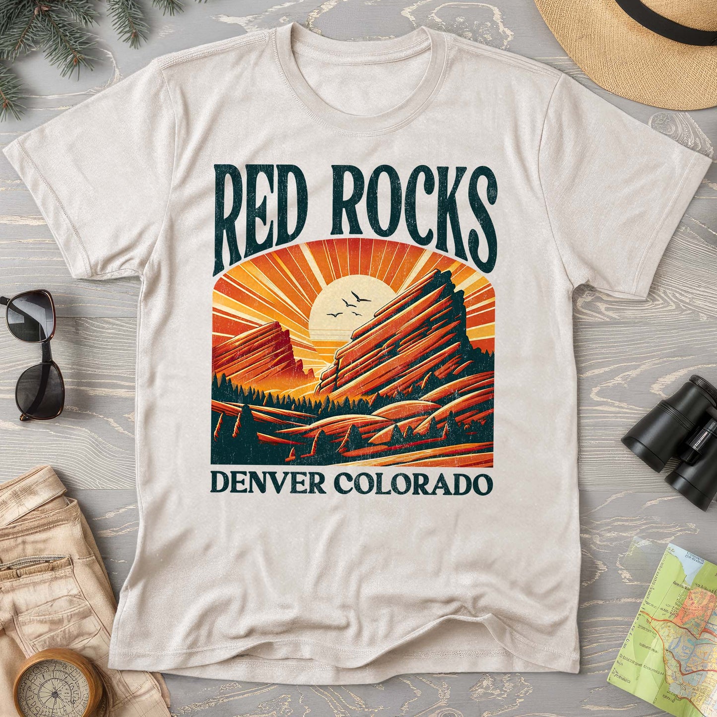 Red Rocks Colorado "Big and Bold" Comfort Colors T-Shirt