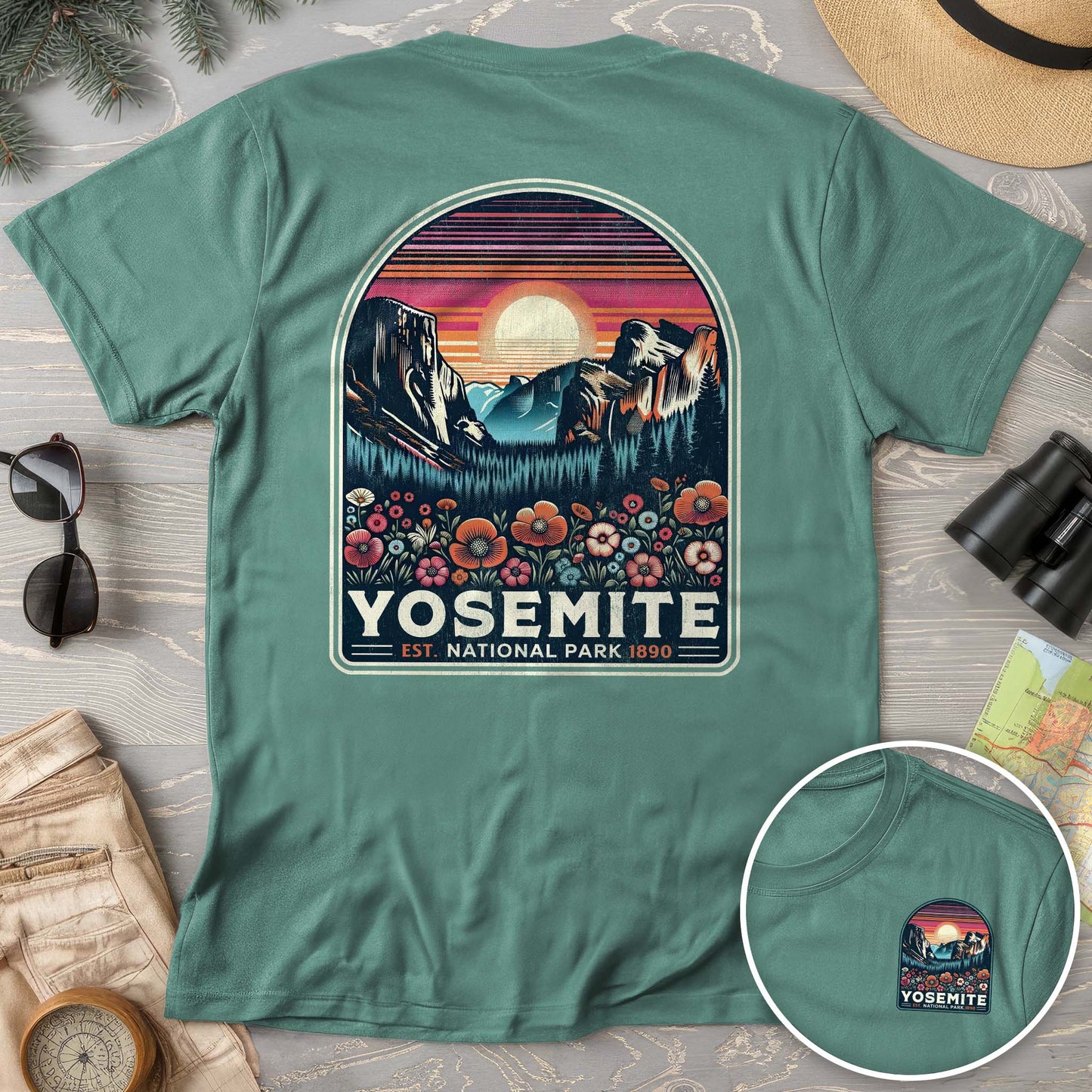 Yosemite "Wildflower" Front/Back Print T-Shirt
