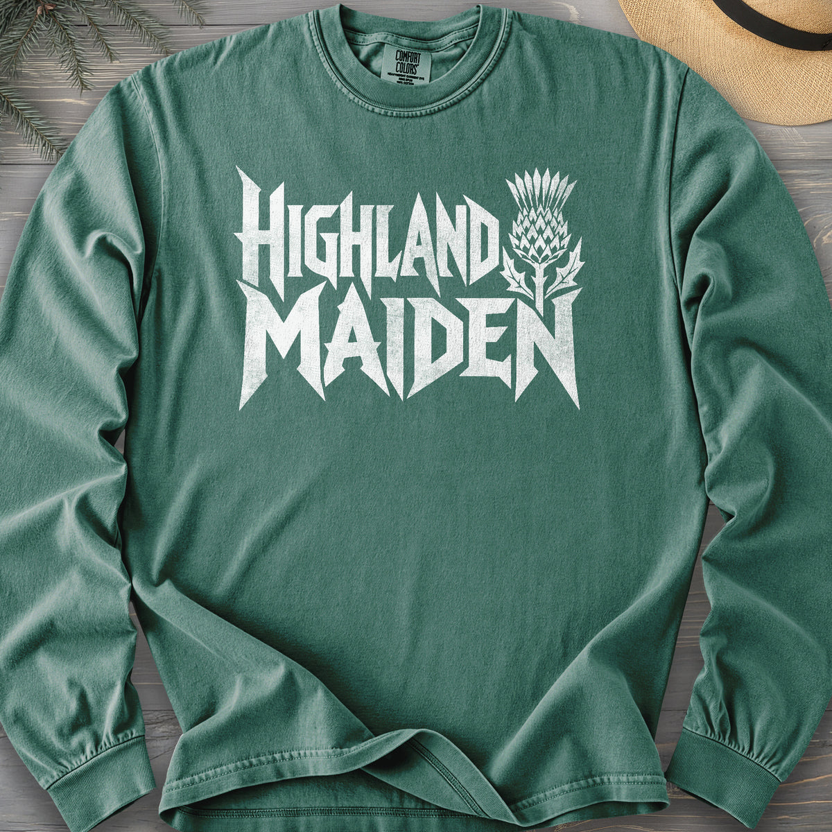 Highland Maiden Thistle Comfort Colors 6014 Long Sleeve