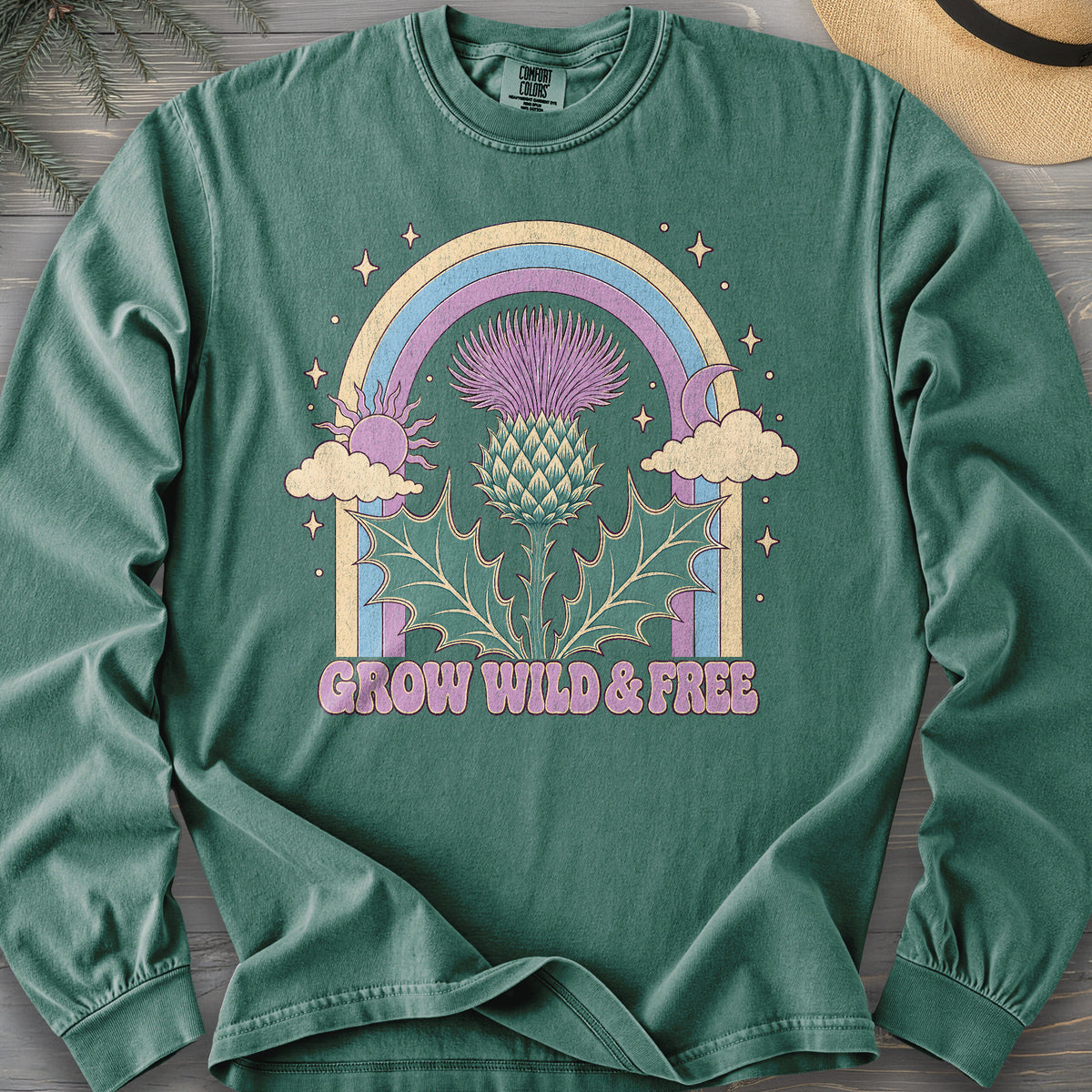 Wild & Free Thistle Comfort Colors 6014 Long Sleeve