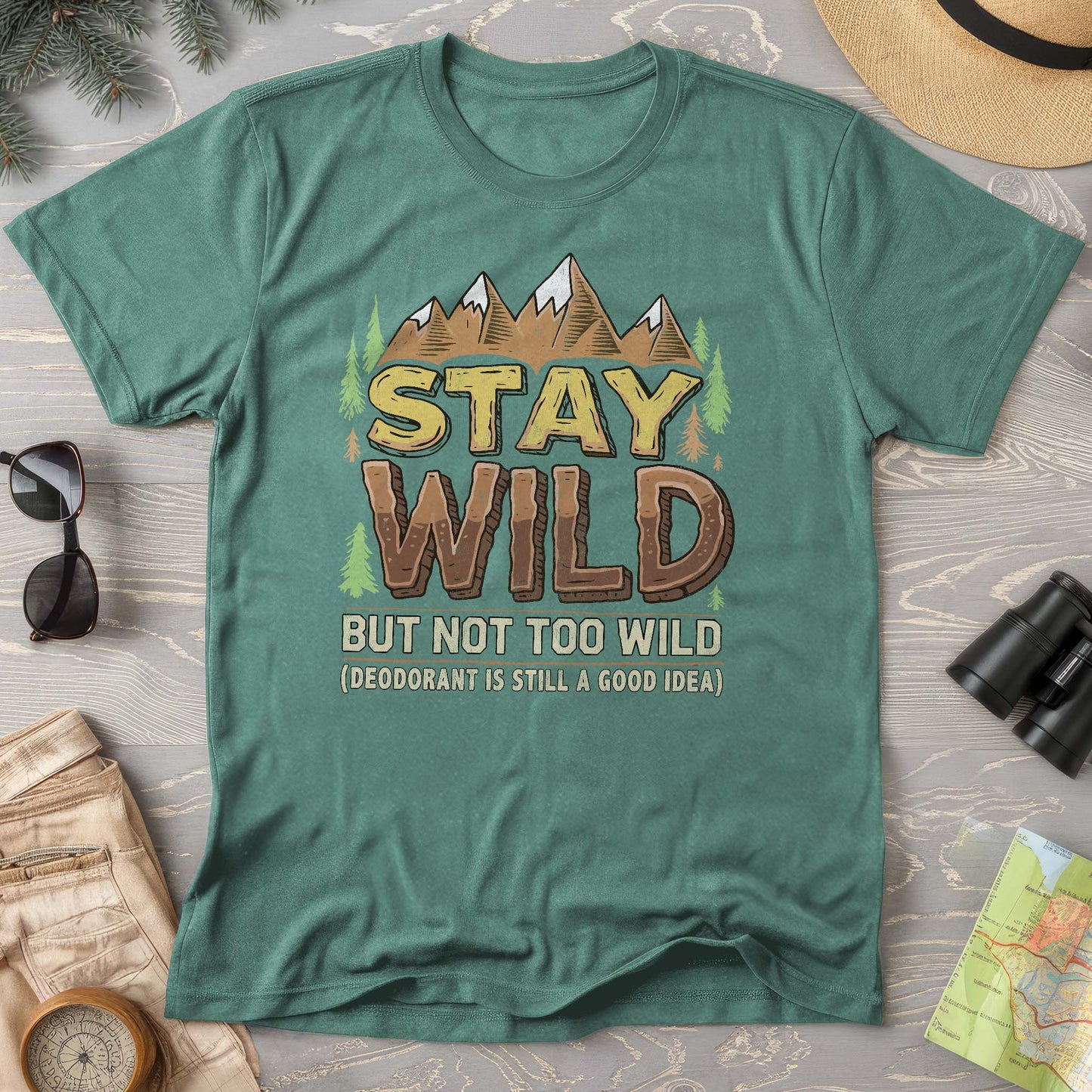 Stay Wild Funny Hiking Comfort Colors T-Shirt
