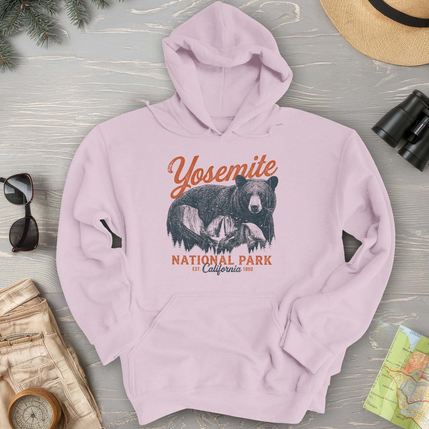 Yosemite Bear Etching Hoodie