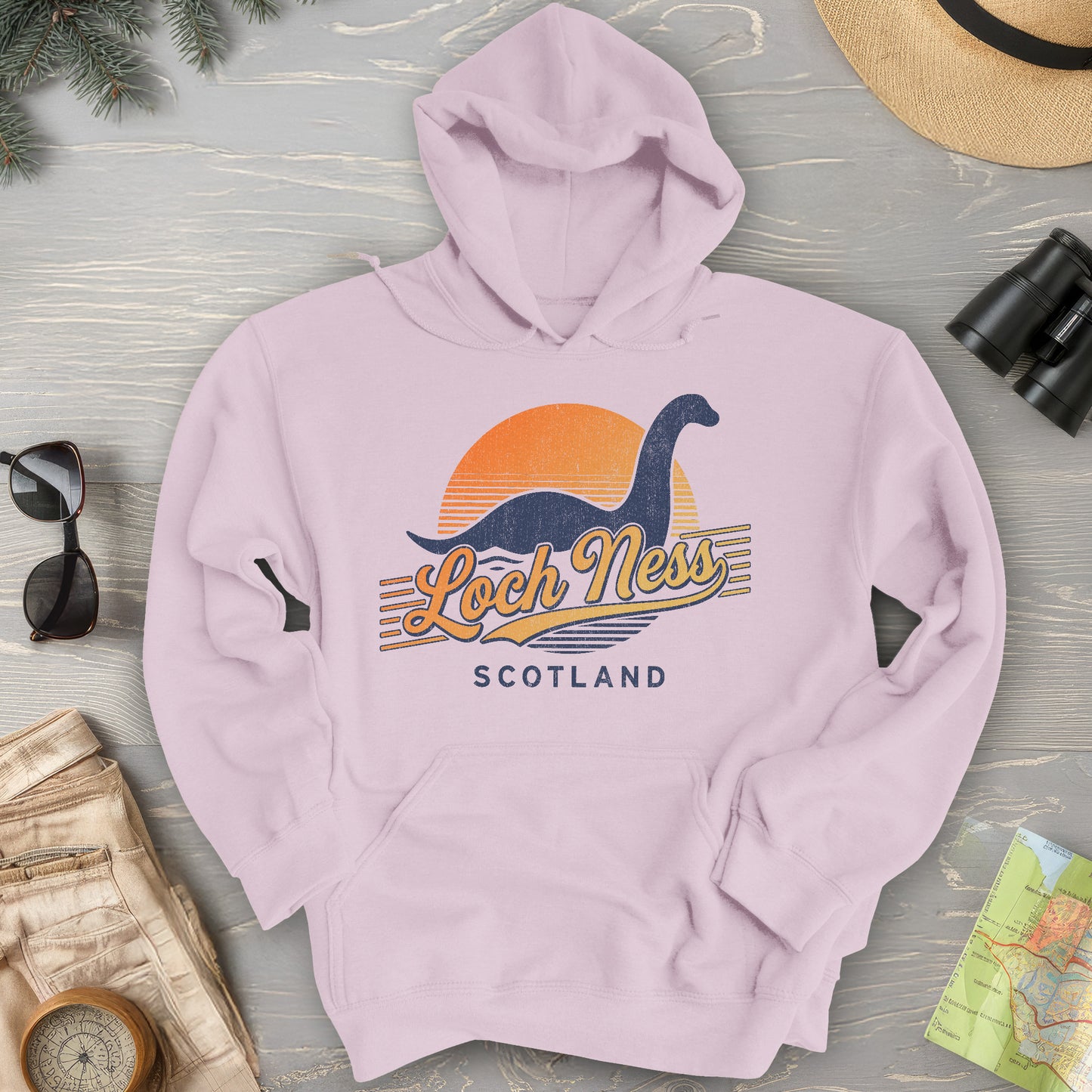 Loch Ness Retro Slant Hoodie