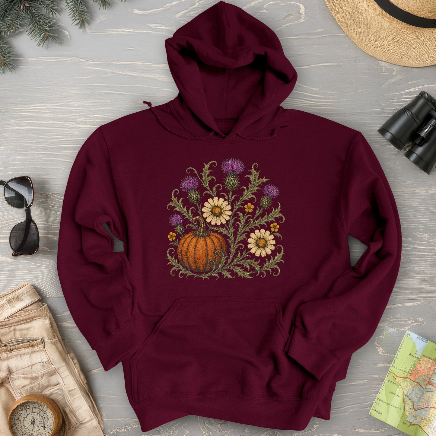 Pumpkin Thistles Hoodie