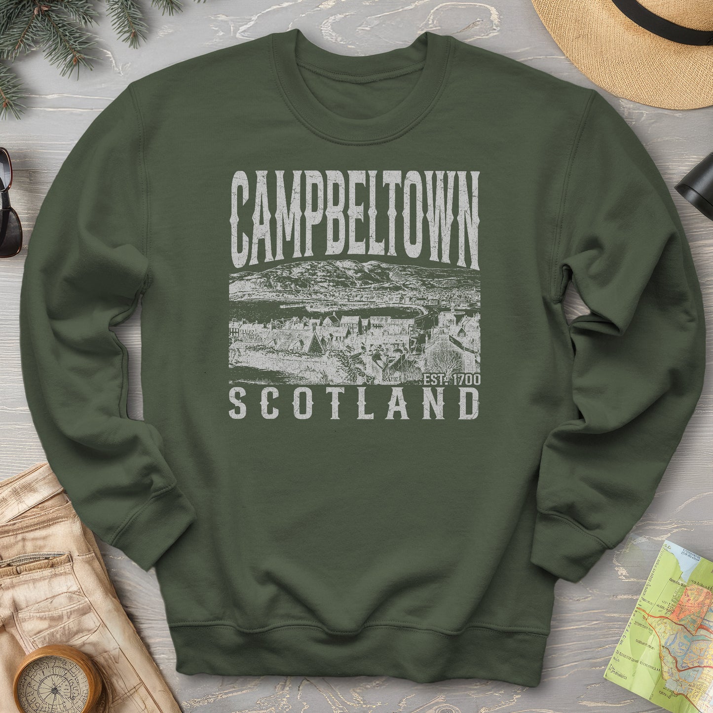 Campbeltown Scotland Sketch Sweatshirt