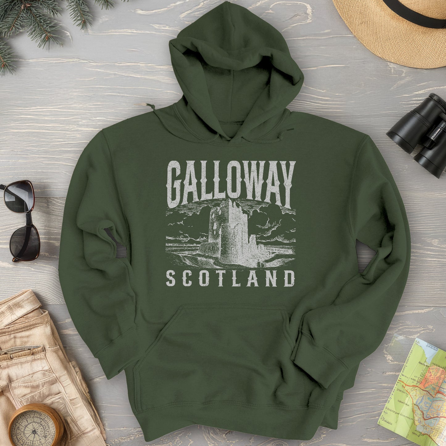 Galloway Scotland Sketch Hoodie