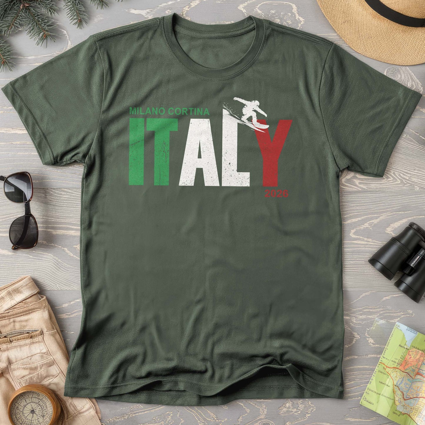 Milano Cortina Snowboarder T-Shirt