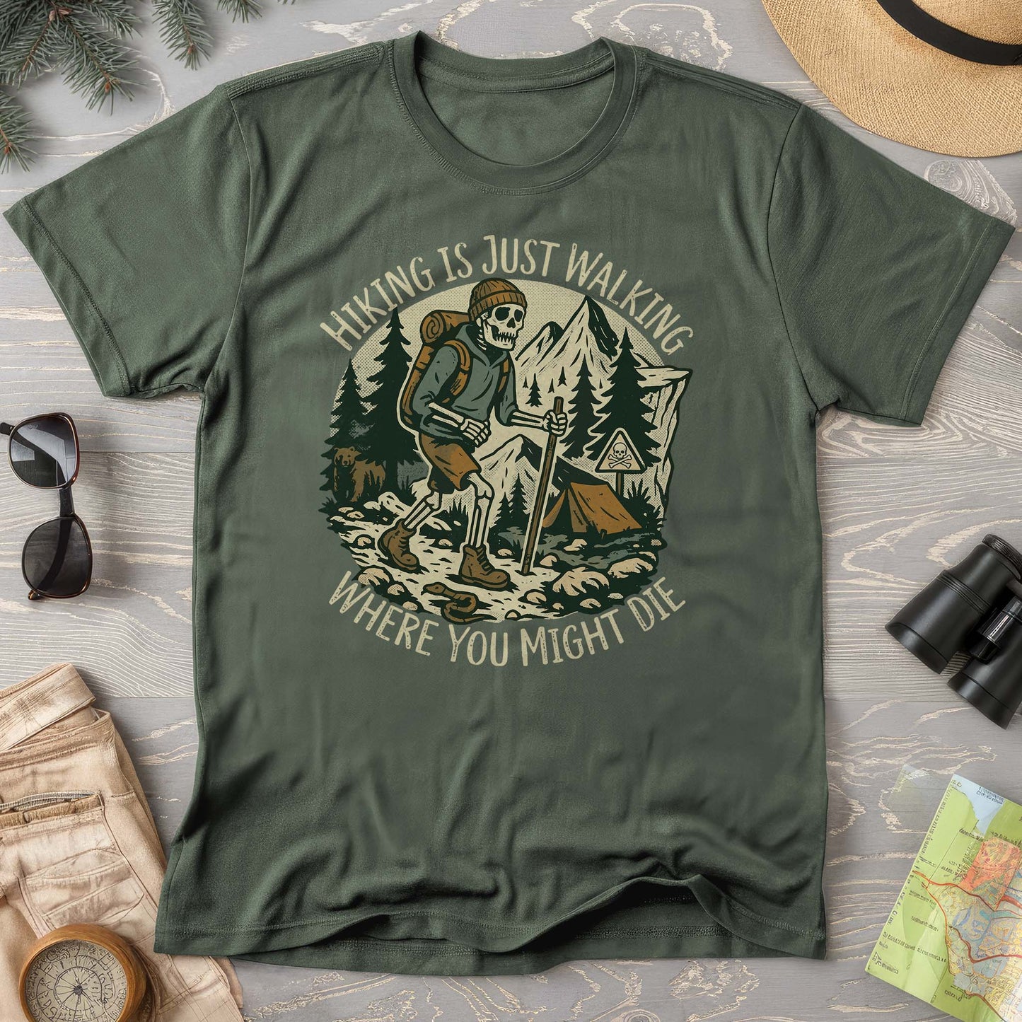 Hiking Is Just Walking T-Shirt