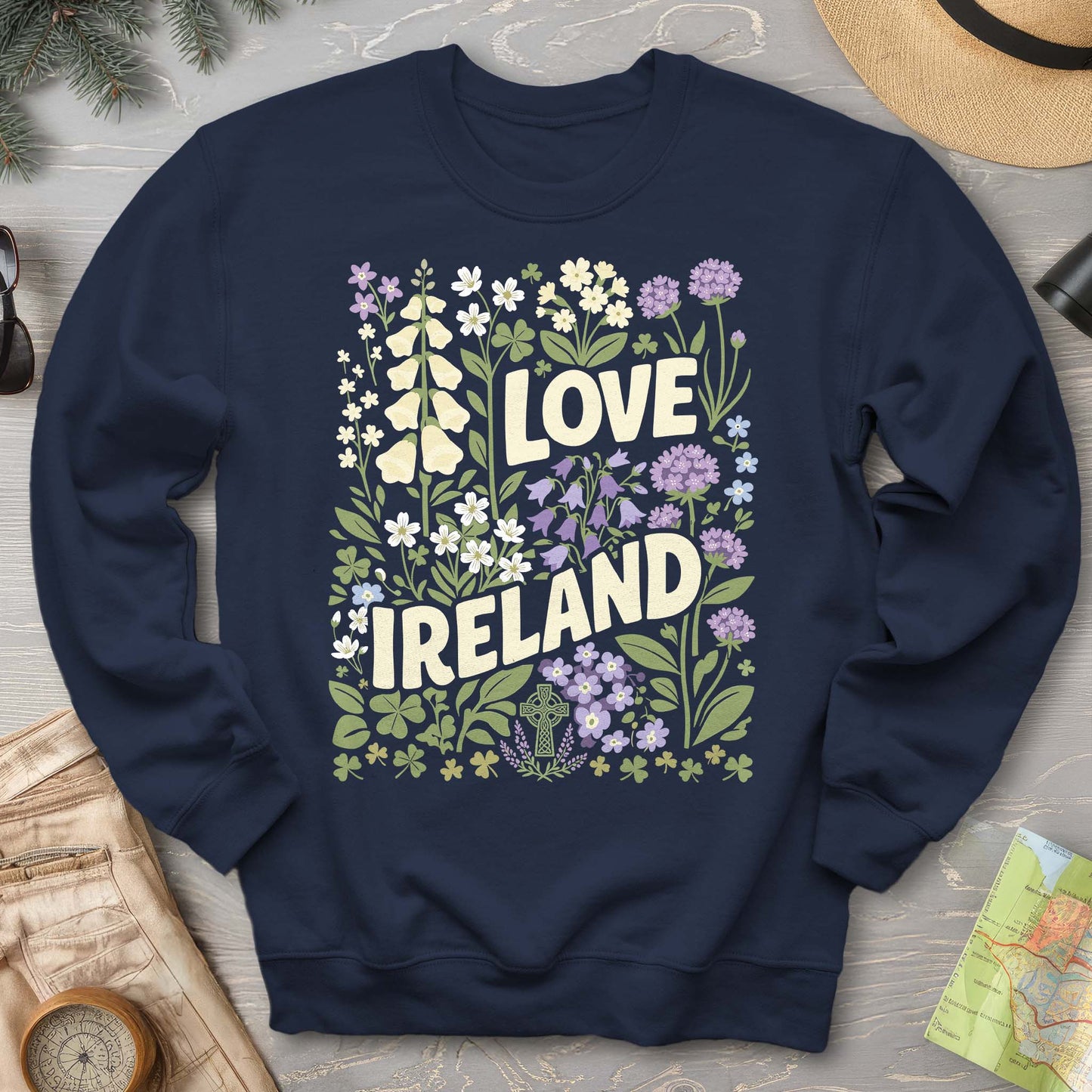Love Ireland Flowers Sweatshirt