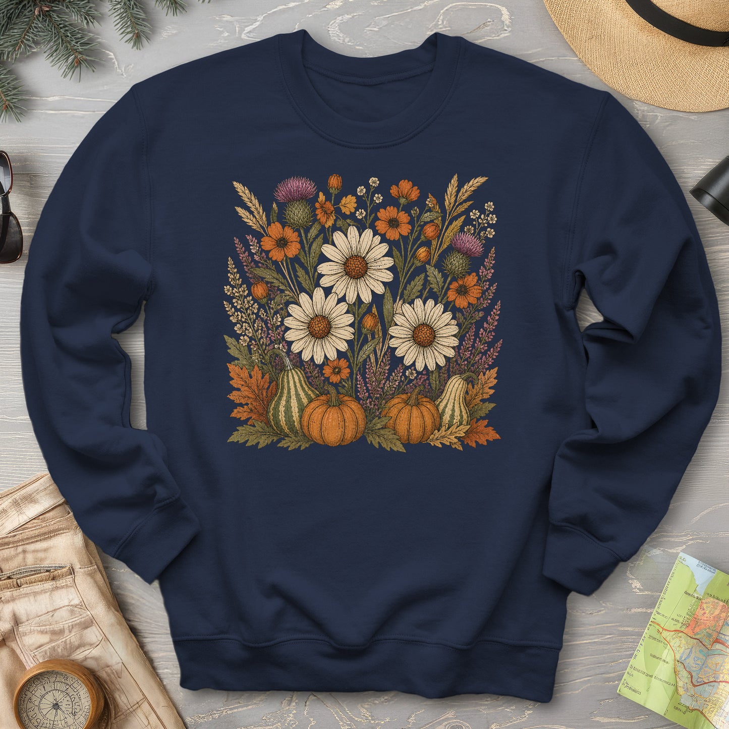 Pumpkin Florals Sweatshirt