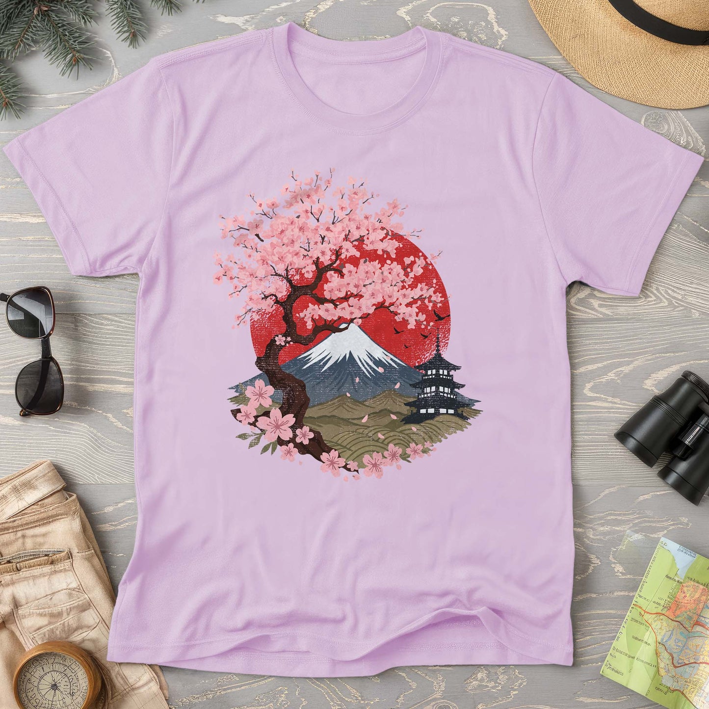 Mount Fuji Cherry Blossoms T-Shirt