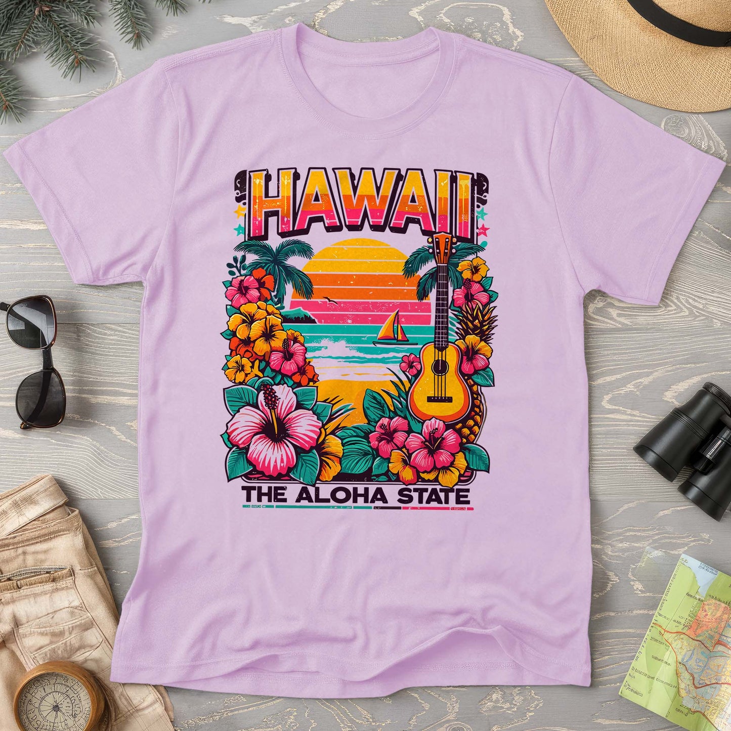 Hawaii The Aloha State "Beach Vibes" T-Shirt