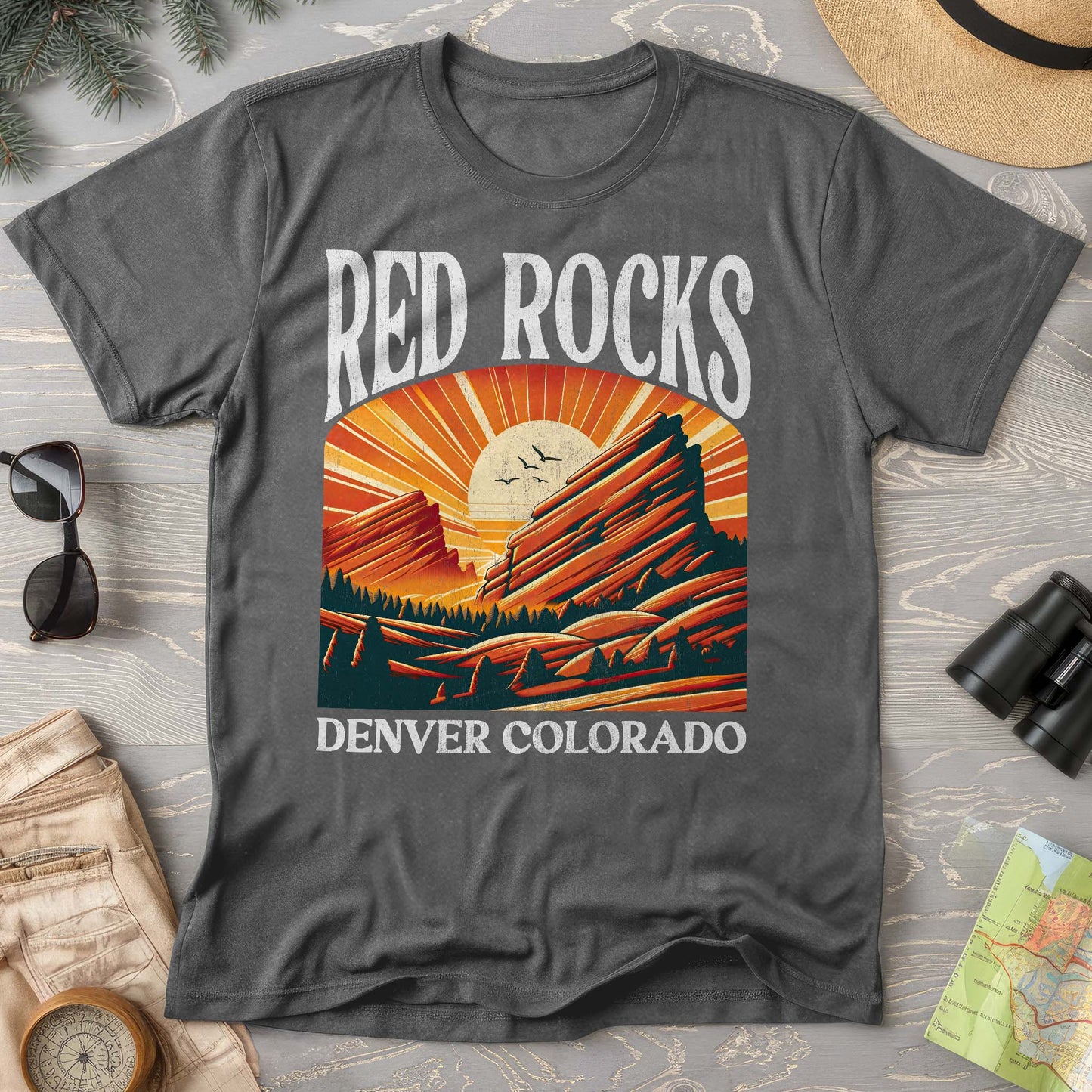 Red Rocks Colorado "Big and Bold" Comfort Colors T-Shirt