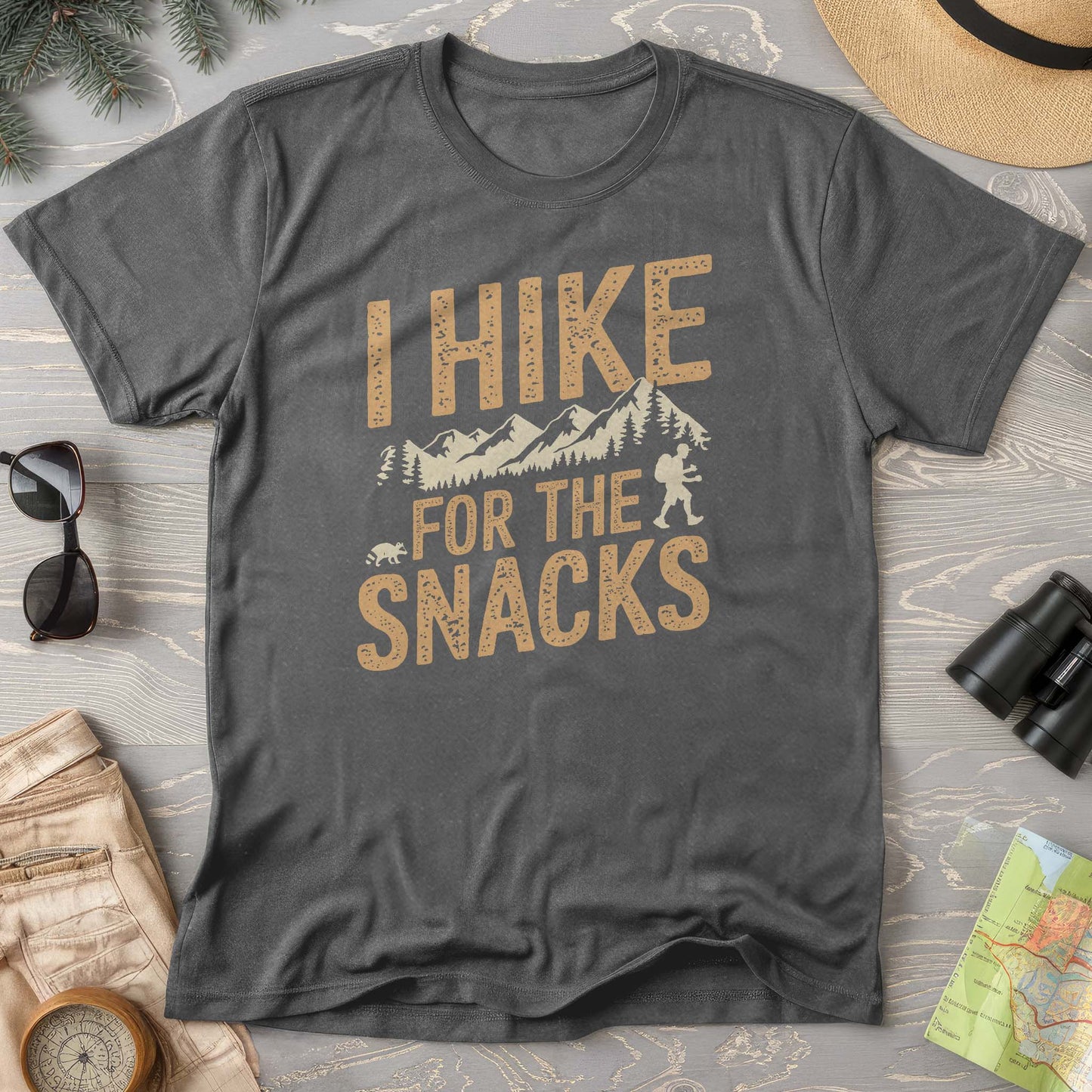 I Hike for the Snacks Comfort Colors T-Shirt