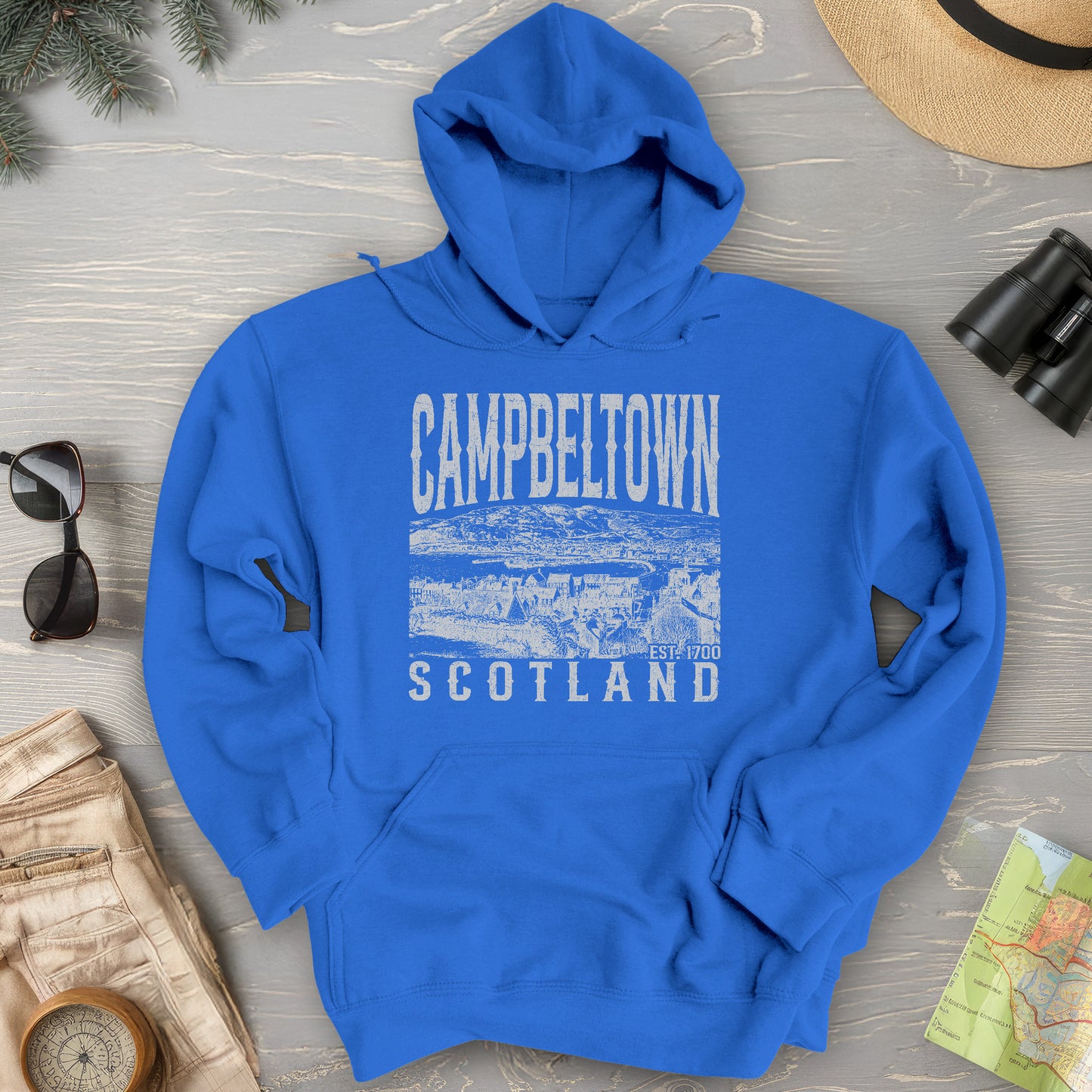 Campbeltown Scotland Sketch Hoodie