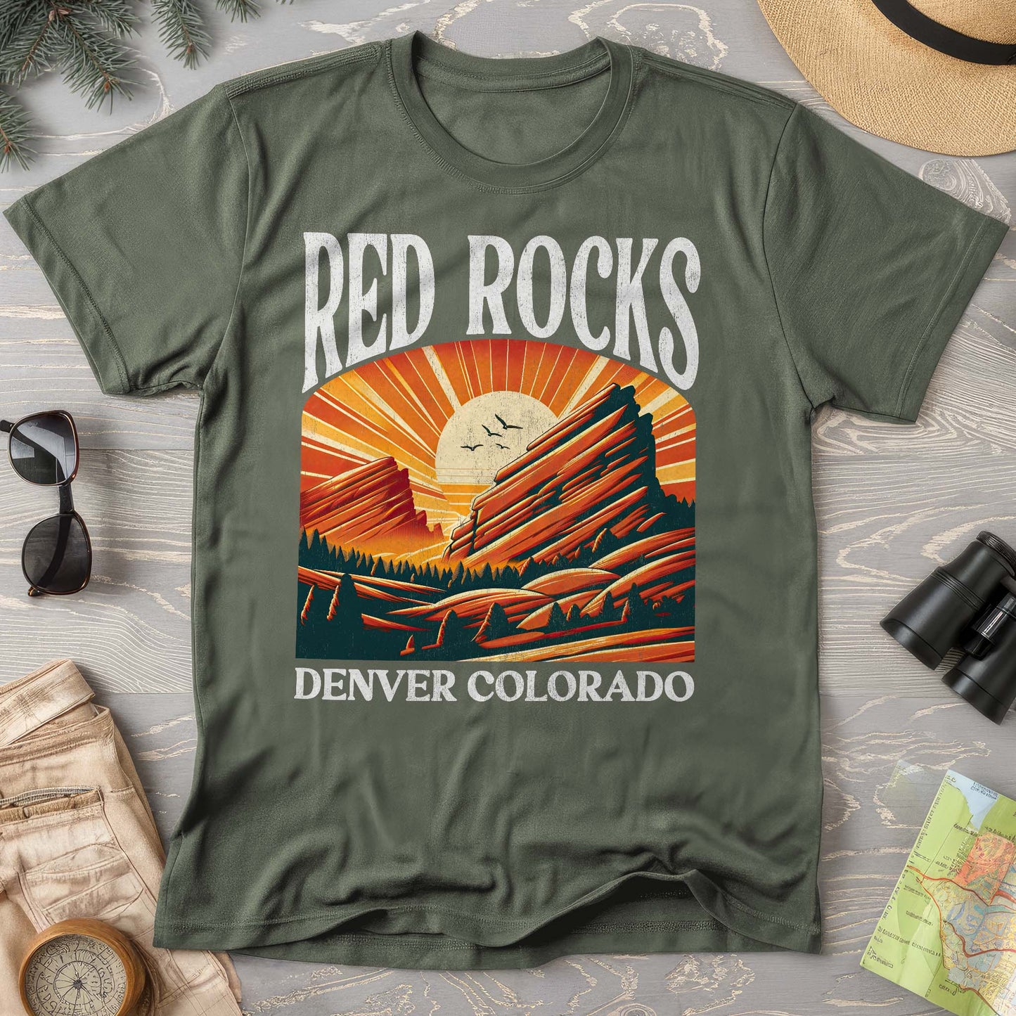 Red Rocks Colorado "Big and Bold" Comfort Colors T-Shirt