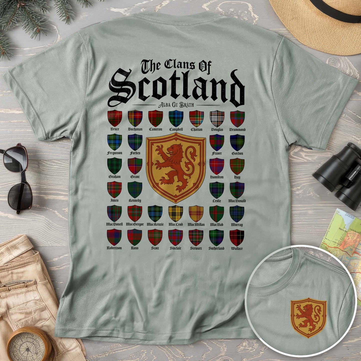 Clans of Scotland "Tartans"Front/Back Print T-Shirt