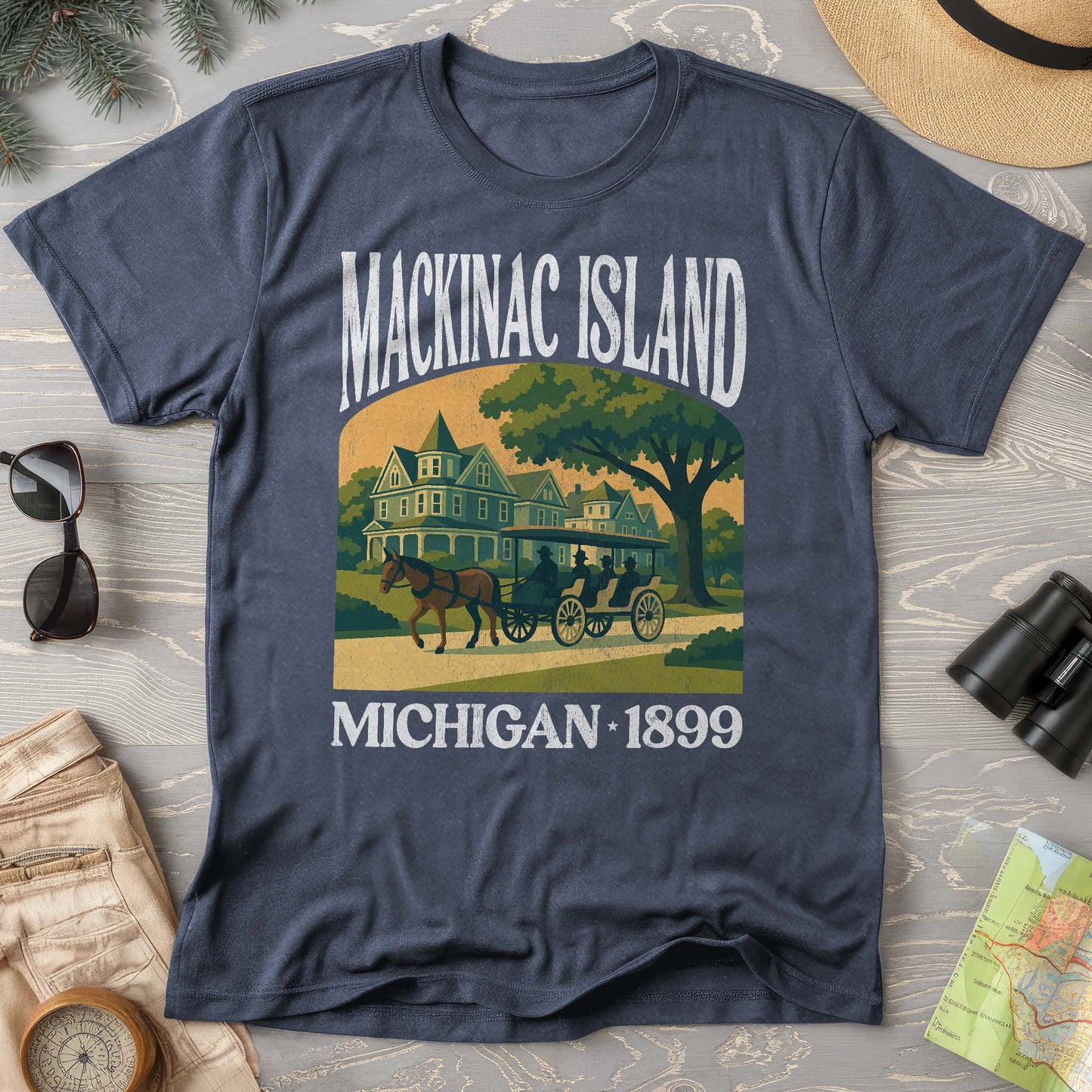 Mackinac Island Michigan "Big and Bold" T-Shirt