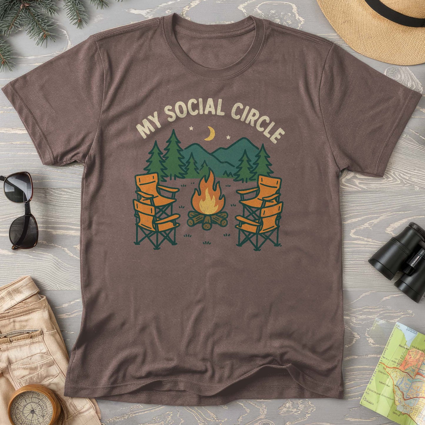 Camping "Social Circle" T-Shirt