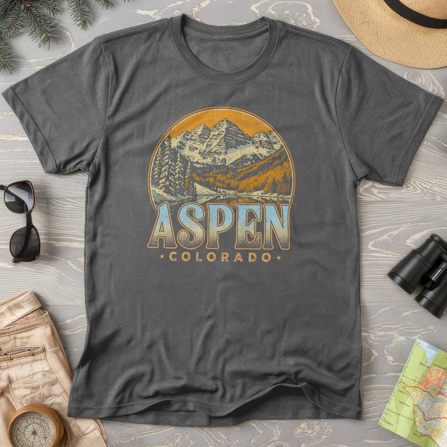 Aspen Colorado Groovy Screenprint T-Shirt