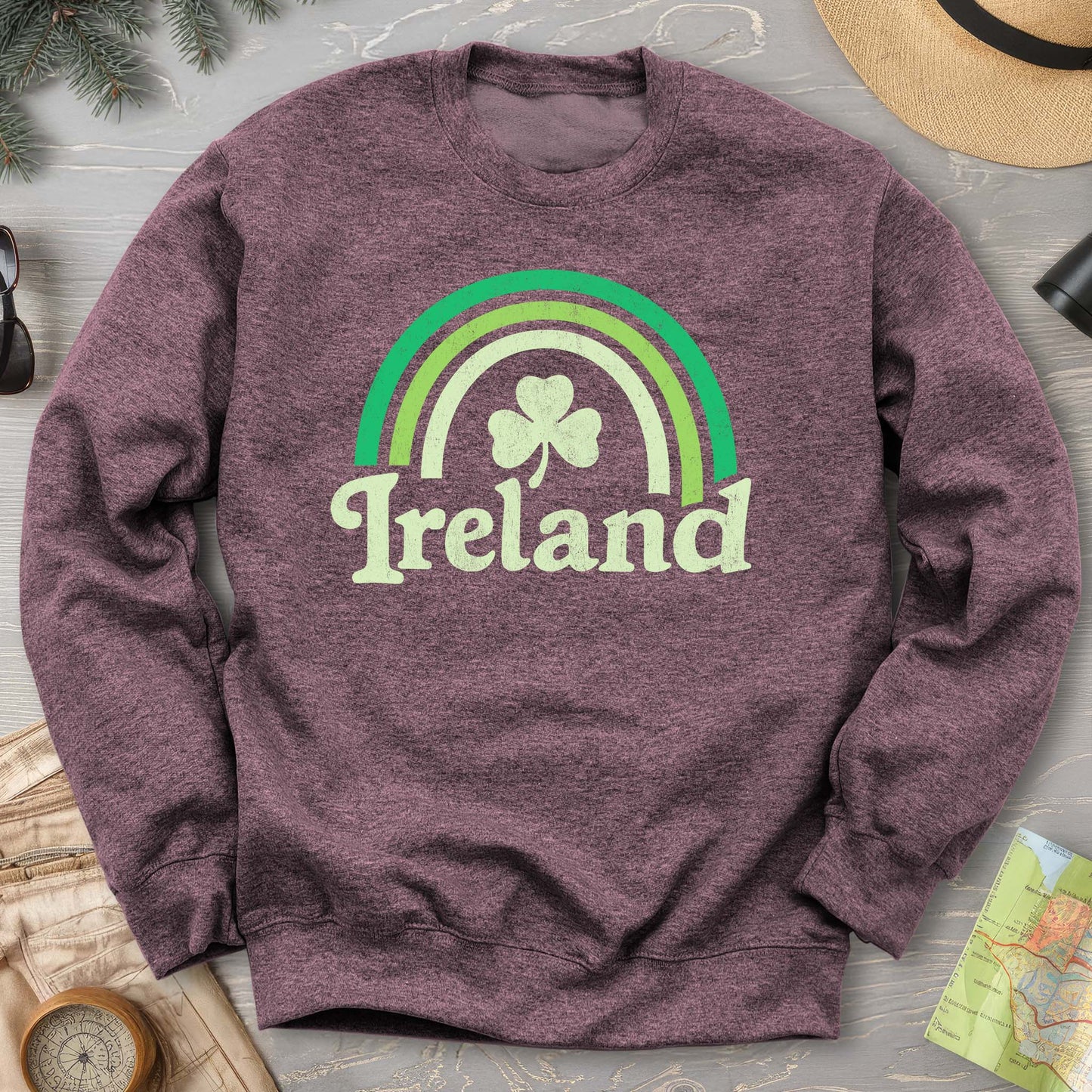 Ireland Rainbow Shamrock Sweatshirt