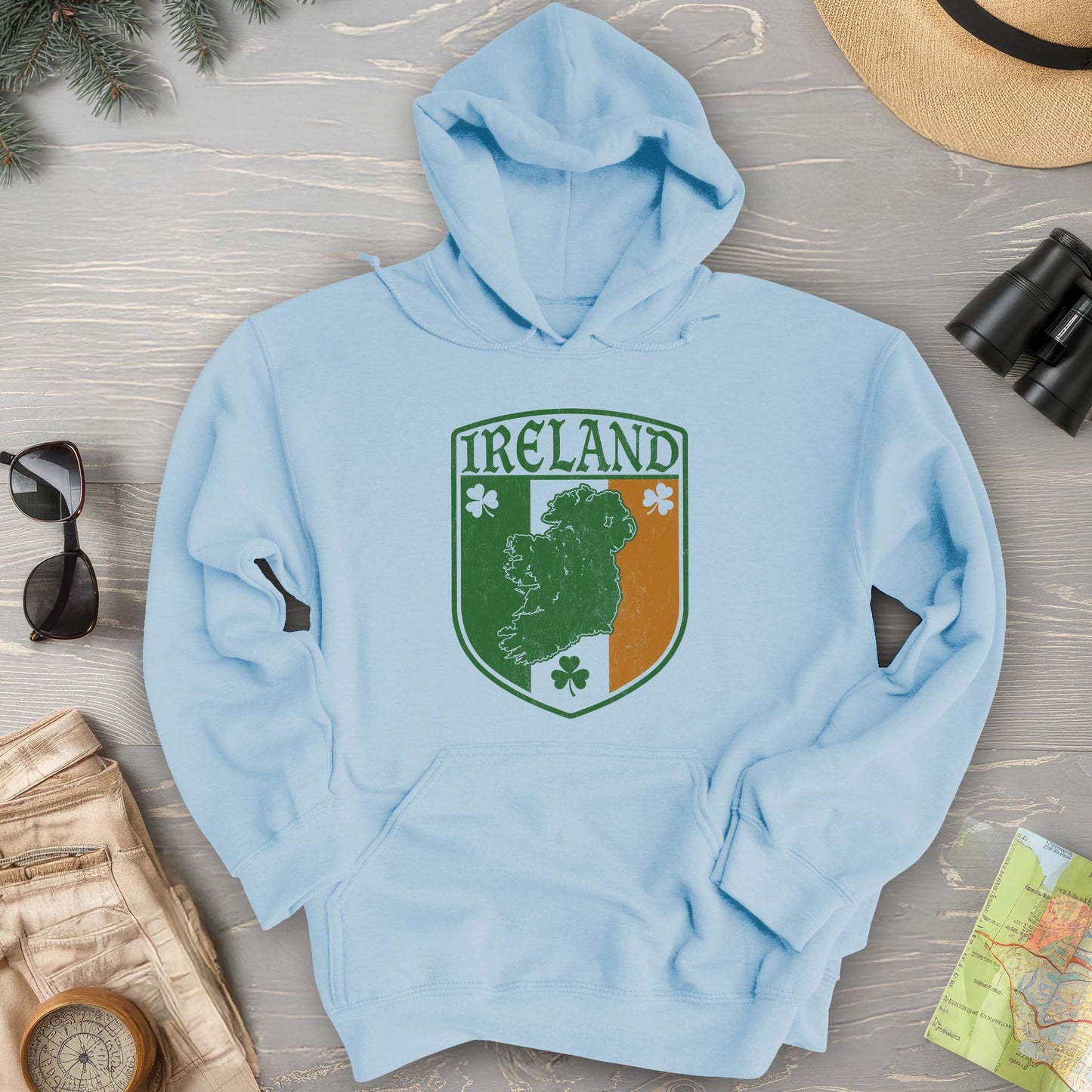 Ireland Vintage Badge Hoodie