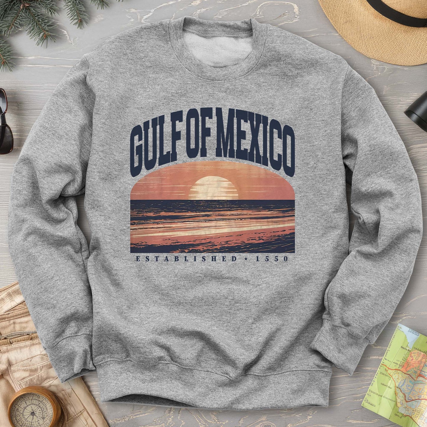 Gulf of Mexico Varsity Sunset Sweatshirt