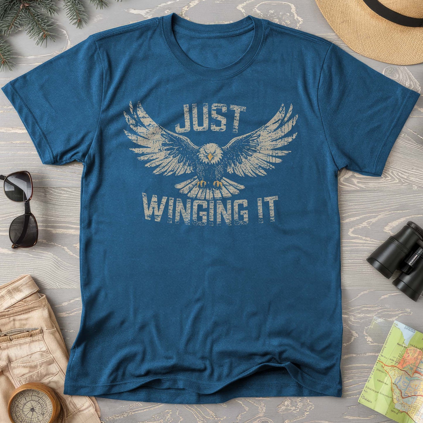 Just Winging It Distressed Comfort Colors T-Shirt
