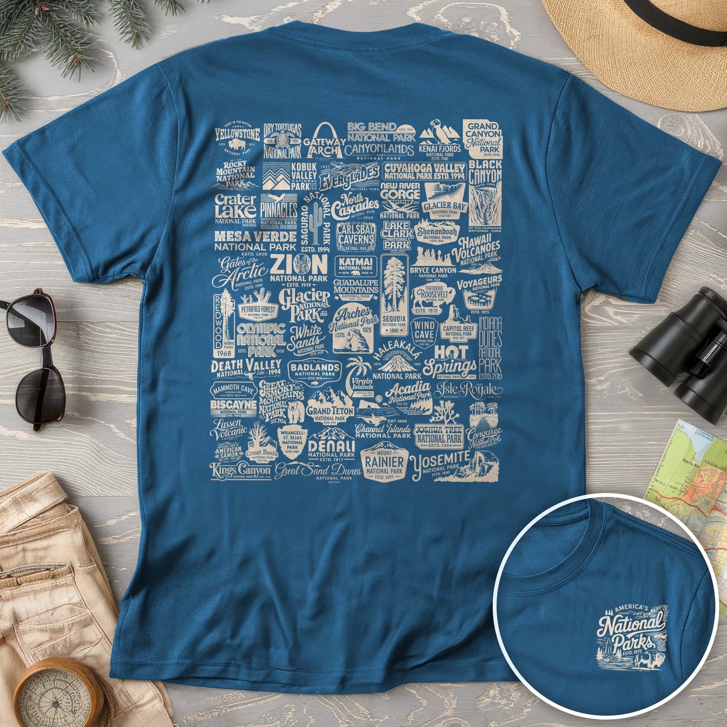 63 Vintage Parks Front/Back Print T-Shirt