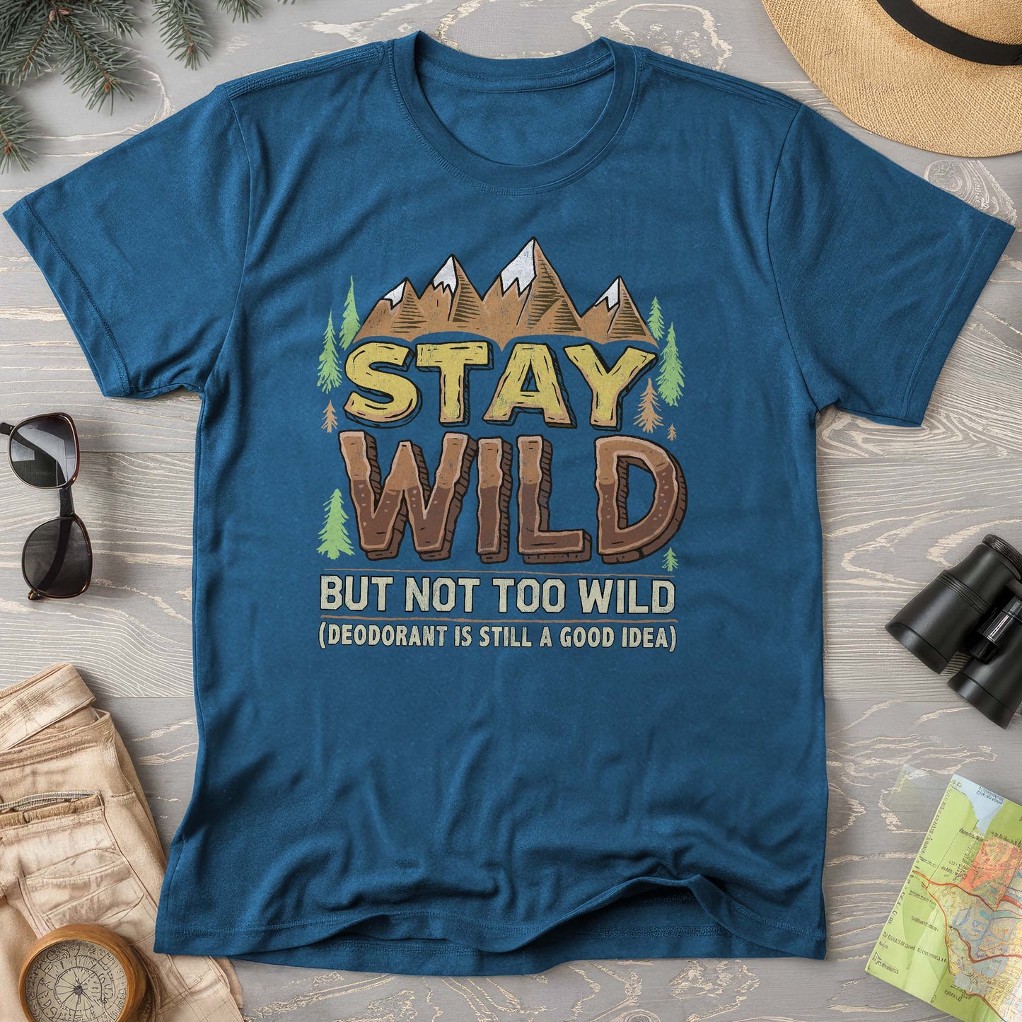 Stay Wild Funny Hiking Comfort Colors T-Shirt